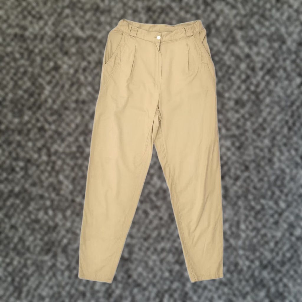 Vintage VINTAGE Womens Chino Trousers W26 L28 Beige Cotton Pegged Size 26" / US 2 / IT 38 - 1 Thumbnail