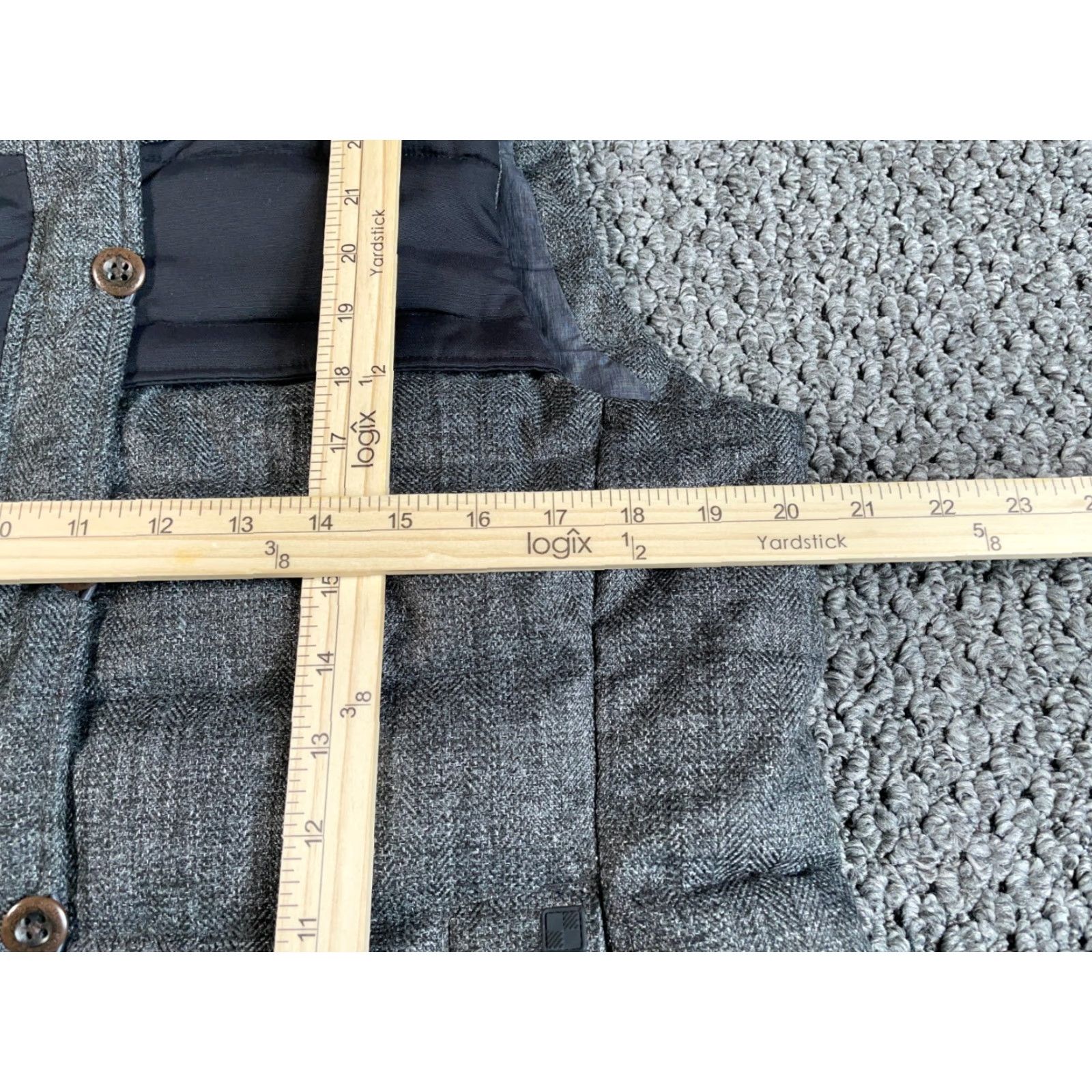 Vintage Woolrich Vest Puffer Wool Loft Insulated Zip Woolrich Women's Medium Gray Black Stand-Up Collar Pockets Lined Nylon Polyester 90s Outdoor Casual Mens? Size M / US 6-8 / IT 42-44 - 6 Thumbnail