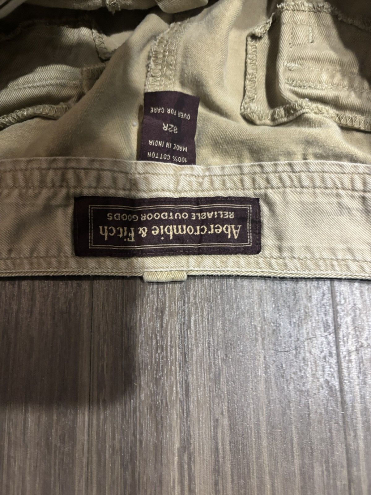 Abercrombie & Fitch VTG Y2K Abercrombie And Fitch Baggy Cargo Pants 32x31 Tan Size US 32 / EU 48 - 3 Thumbnail