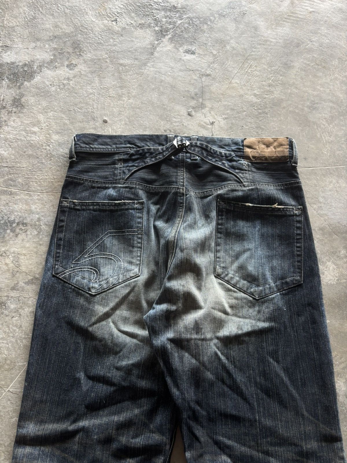 If Six Was Nine DESTROY BABYLON japanese jeans oil muddy rust wash punk goth Size US 34 / EU 50 - 13 Thumbnail