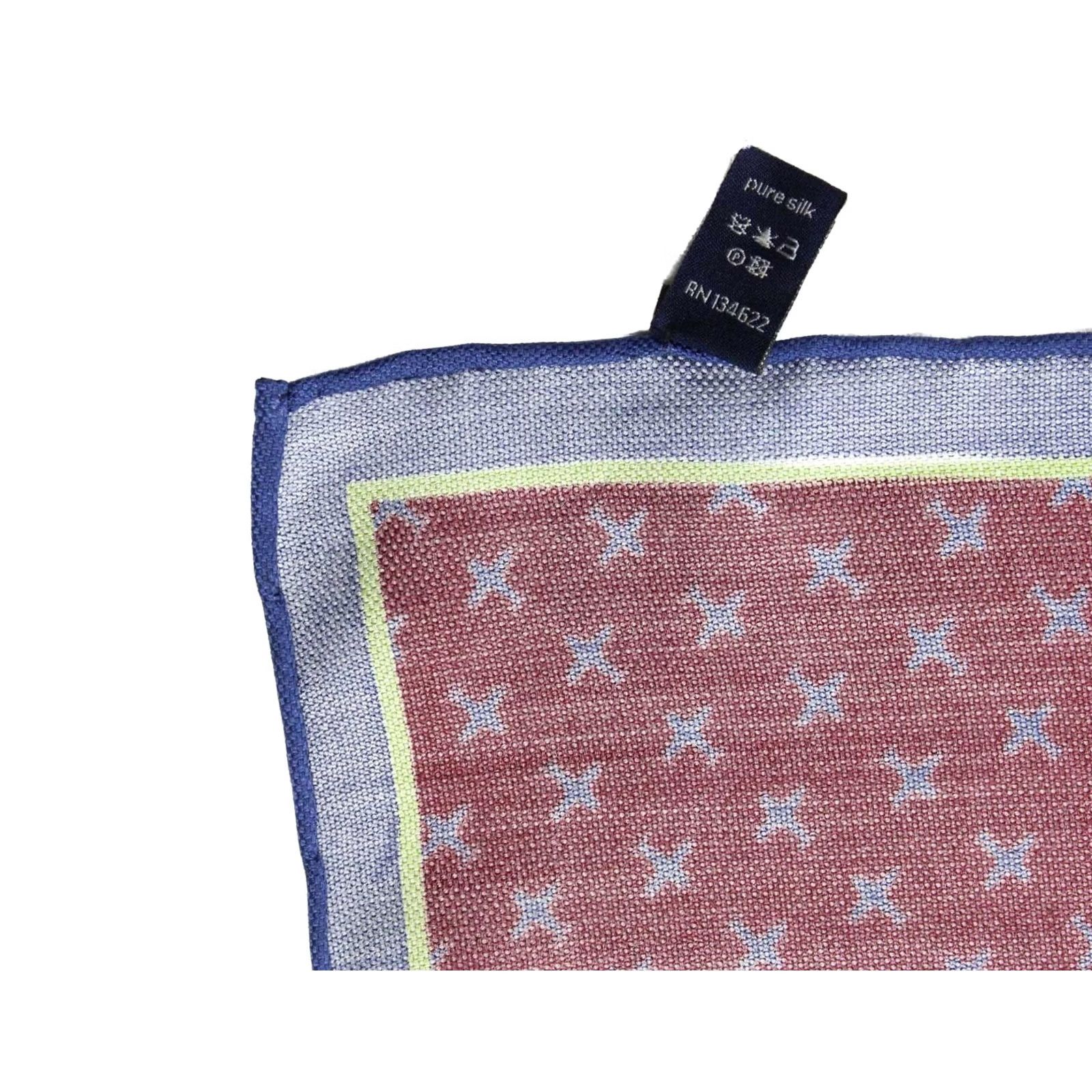 Suitsupply Suitsupply Pochet Graphic Bordeaux Handkerchief Men's ONE SIZE Pure Silk Square Size ONE SIZE - 4 Thumbnail