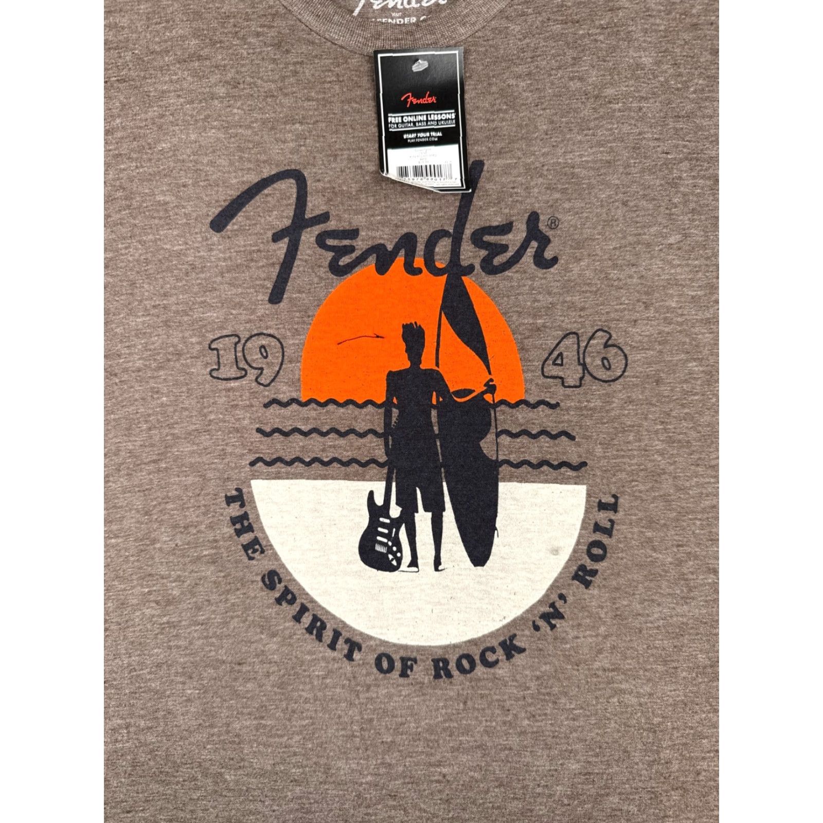 Fender Fender Shirt Men Medium Olive Green Sunset Surfer Spirit Of Rock And Roll T-Shirt Body Music Outdoor All Seasons Breathable Tags Size US M / EU 48-50 / 2 - 6 Thumbnail