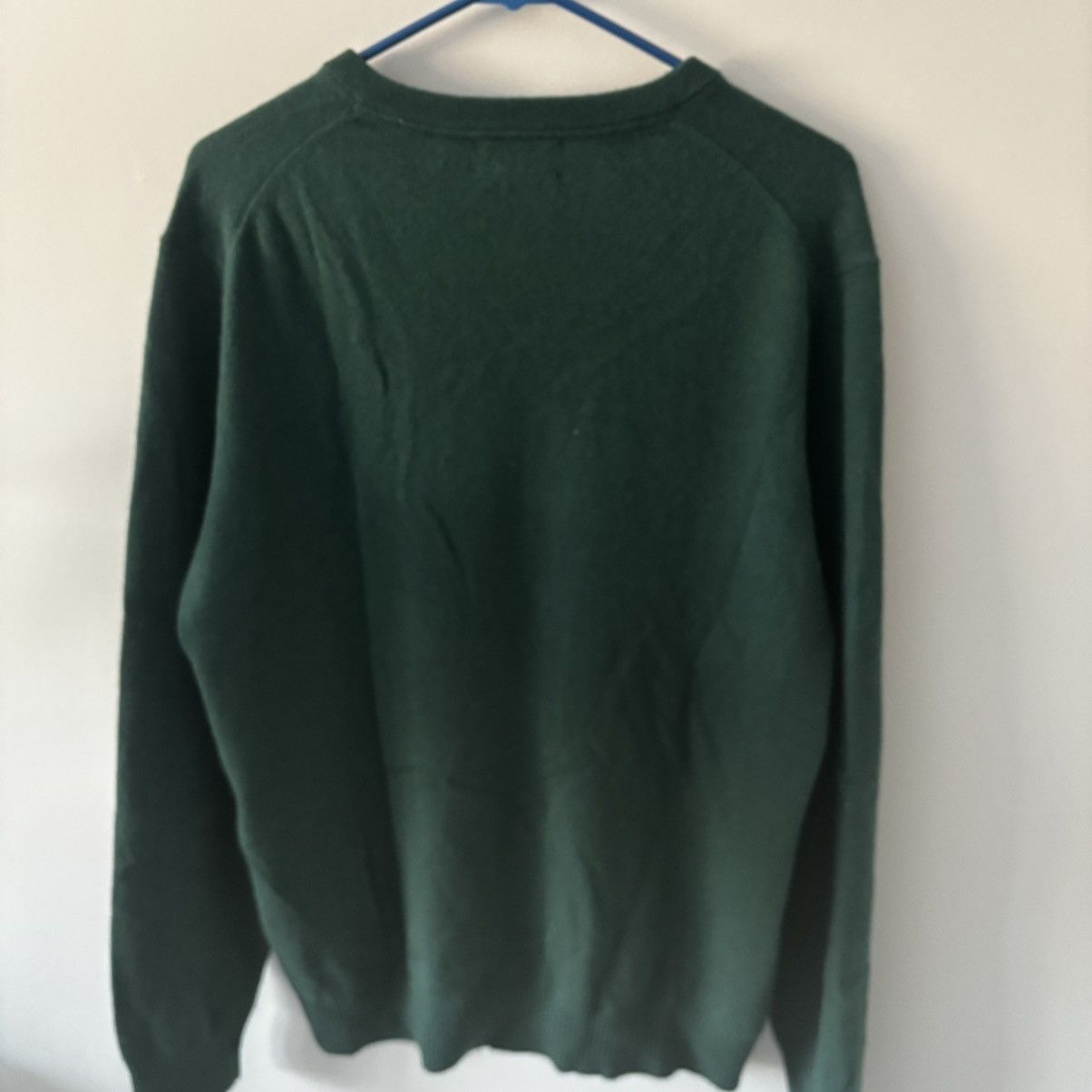 Lands' End Lands End 100% Cashmere Green V Neck Sweater Size US L / EU 52-54 / 3 - 3 Thumbnail