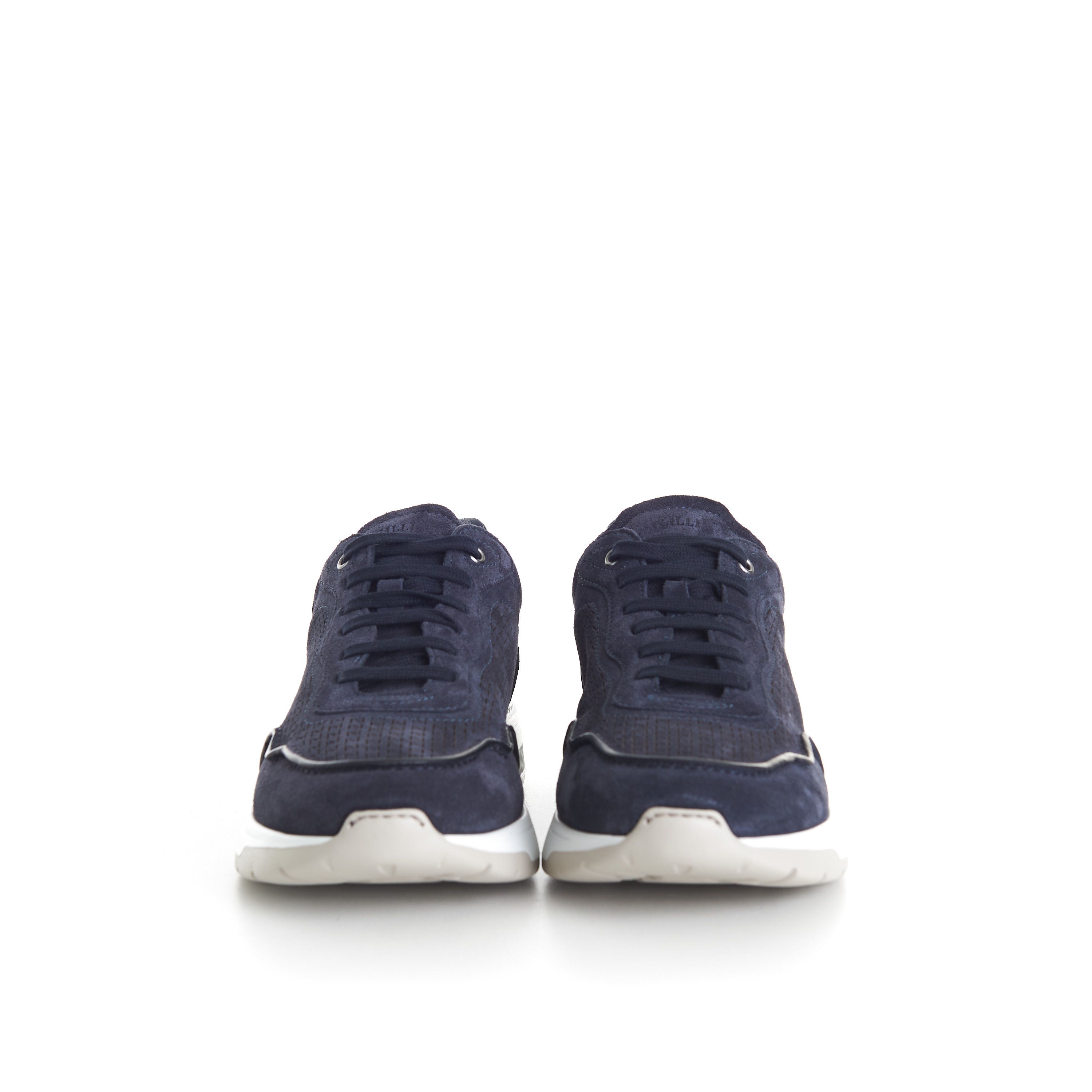 Zilli Dark Navy Perforated Sneakers Size US 8.5 / EU 41-42 - 2 Thumbnail