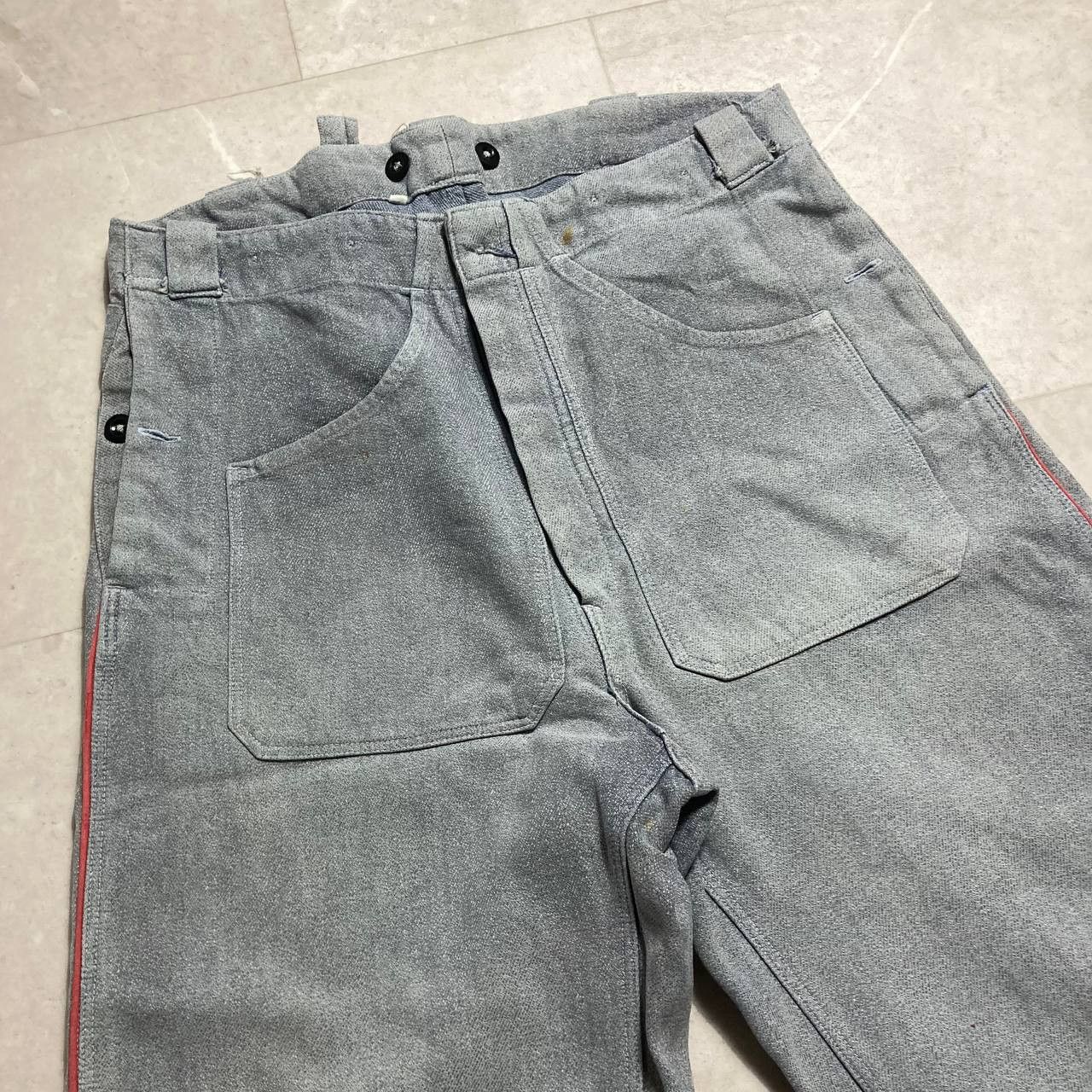 Vintage Vintage Workwear Chore Pants Size 32 Denim Trousers Size US 32 / EU 48 - 4 Thumbnail