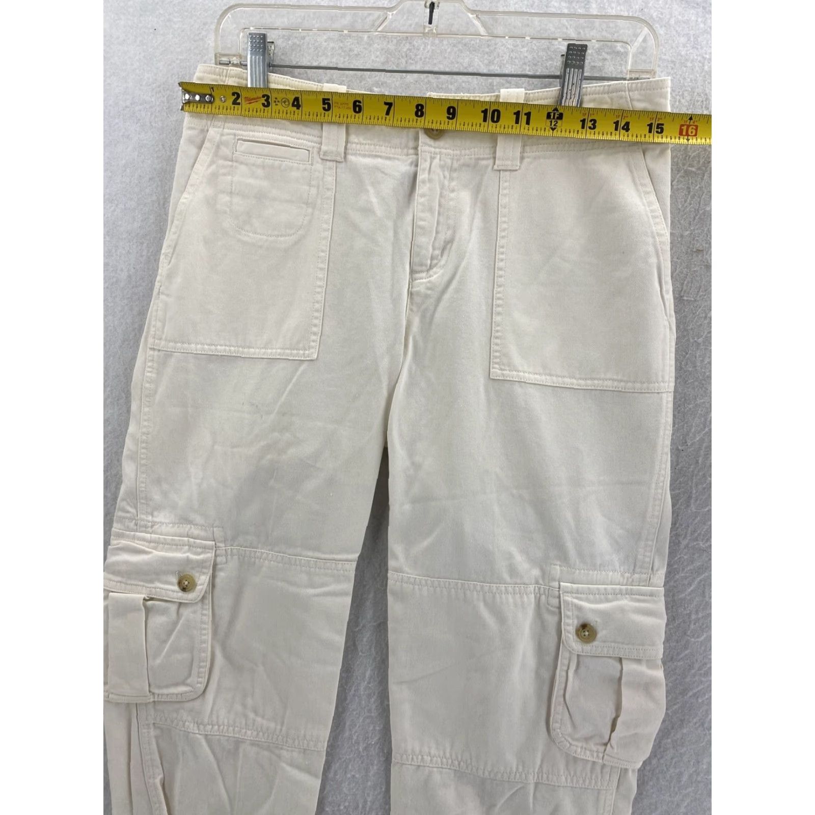 Ralph Lauren Lauren Ralph Lauren Cargo Pants Womens 2P White Khaki Outdoor Hiking Pants - 2P White Cargo Pants Women 90s Style Mens? Size 26" / US 2 / IT 38 - 2 Thumbnail