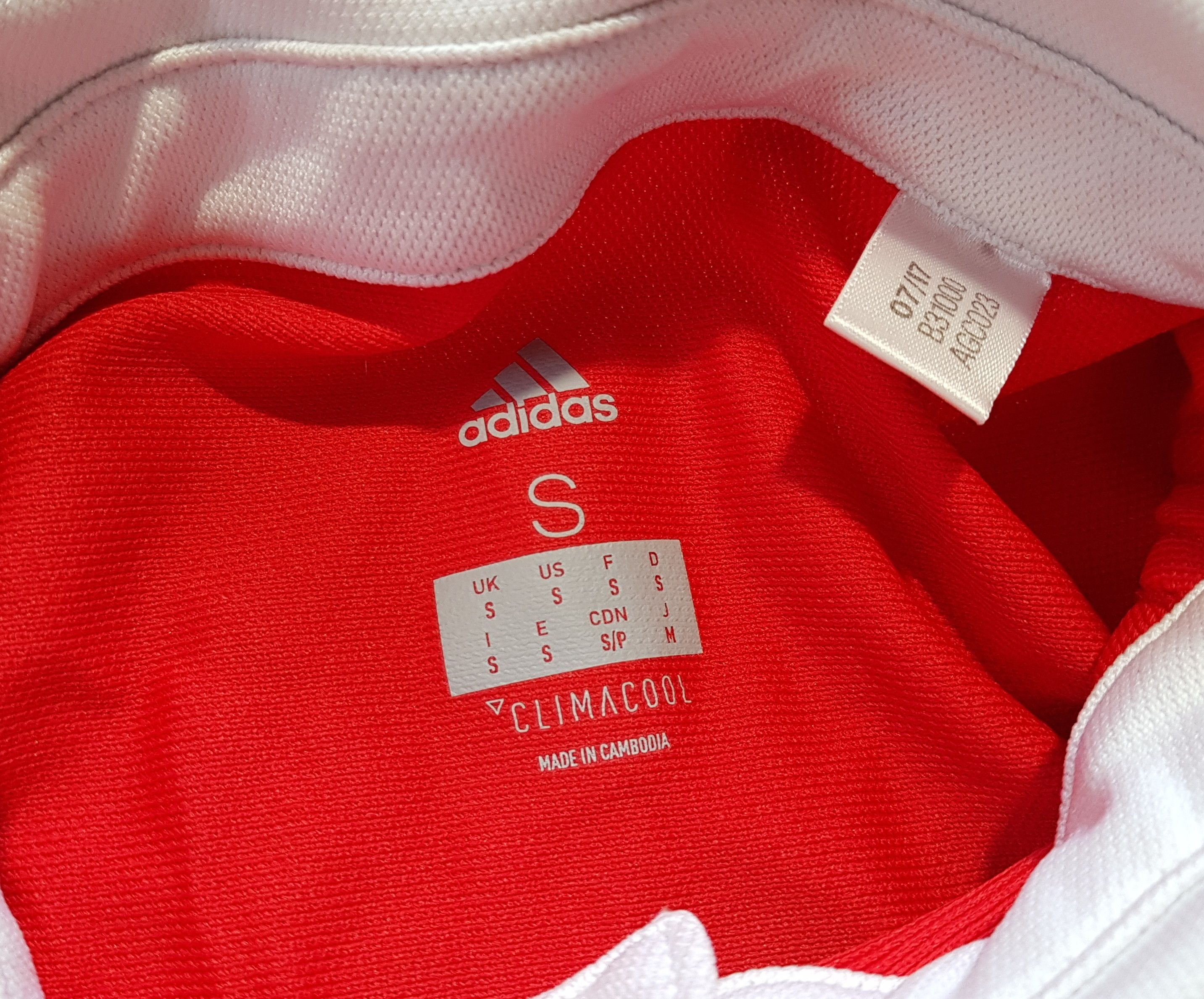 Adidas Adidas Benfica 2017-18 Home Soccer Football Jersey sz S Size US S / EU 44-46 / 1 - 13 Thumbnail