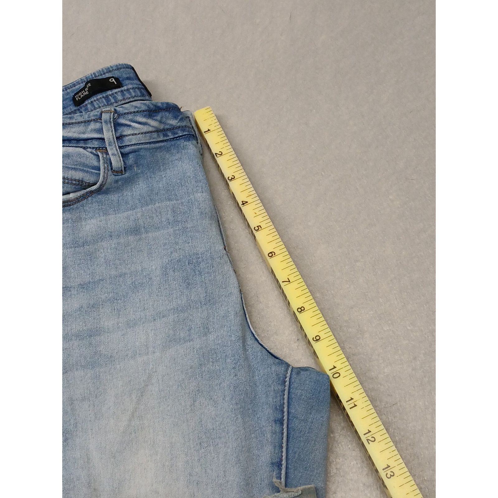 Other Zoe (9) Cotton Blend High Rise Flare Blue Denim Jeans Size 26" / US 2 / IT 38 - 3 Thumbnail