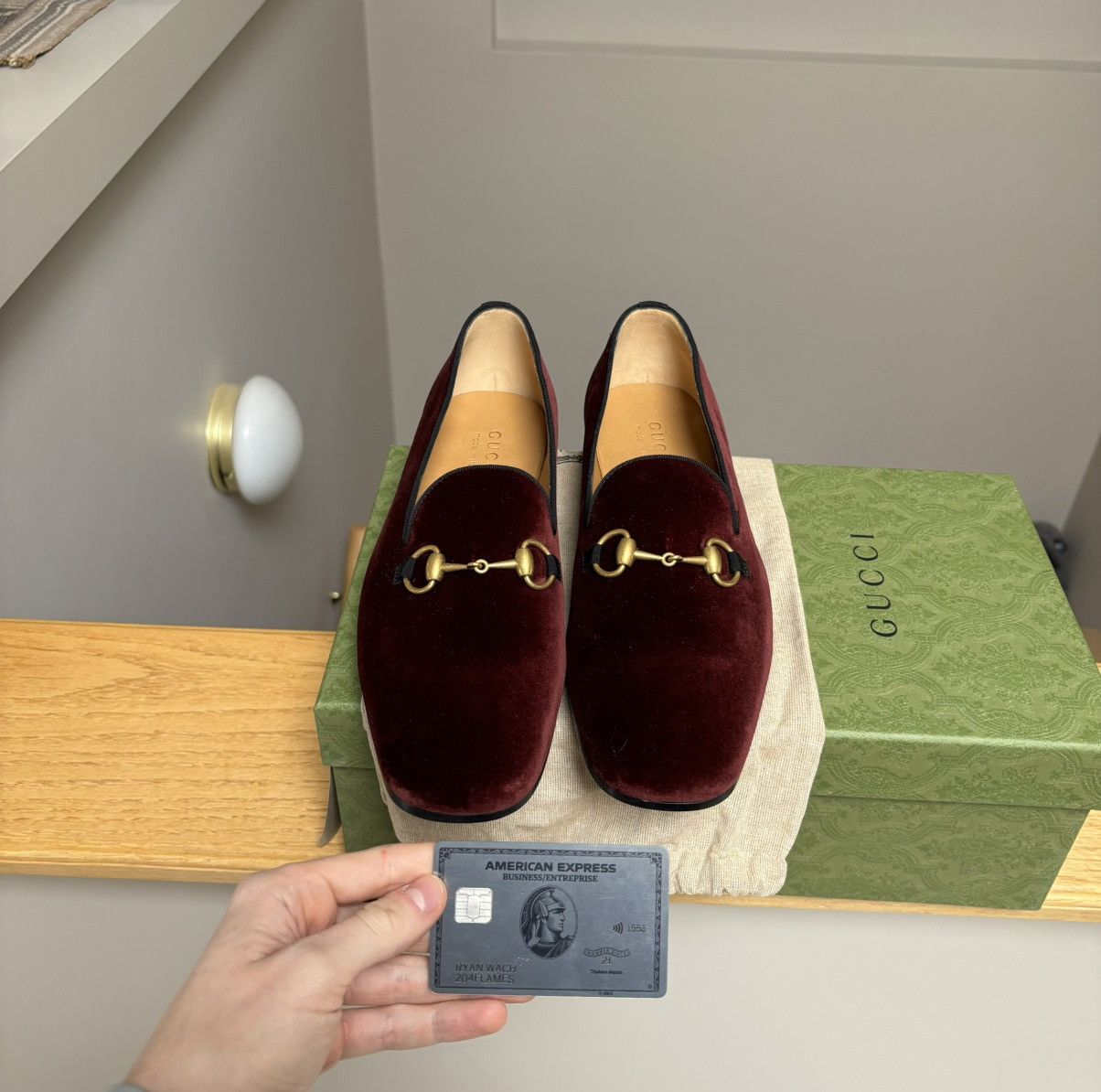 Gucci Gucci Suede/Velvet Burgundy Horsebit Loafer Size US 9 / EU 42 - 2 Thumbnail