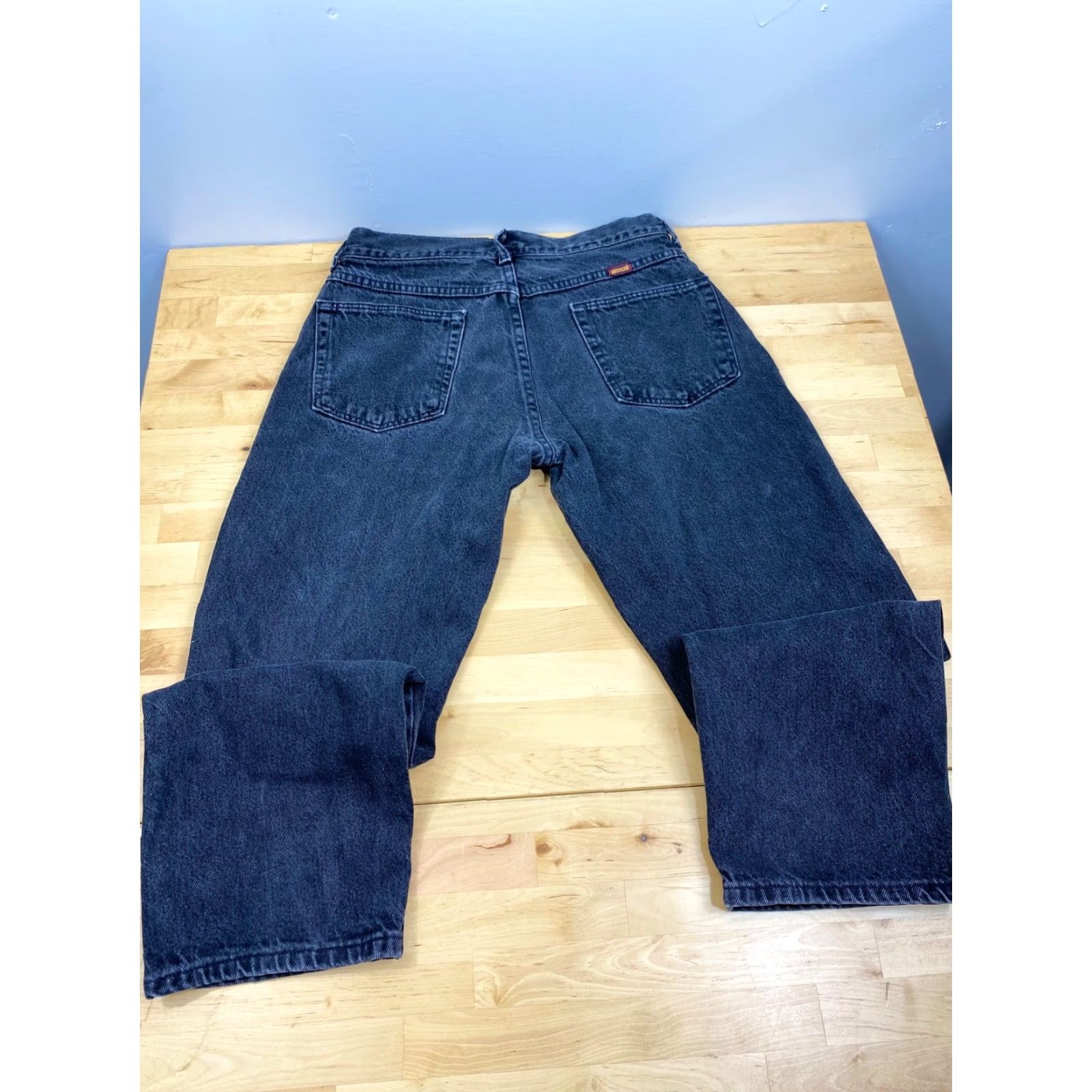 Denime Womens Black Denim Jeans Size 14 Husky #2627 - Black, 26.5in Inseam, Straight, Pockets, Plus, 14, Denim, Medium Wash, 90s? Size 36" / US 14 / IT 50 - 4 Thumbnail
