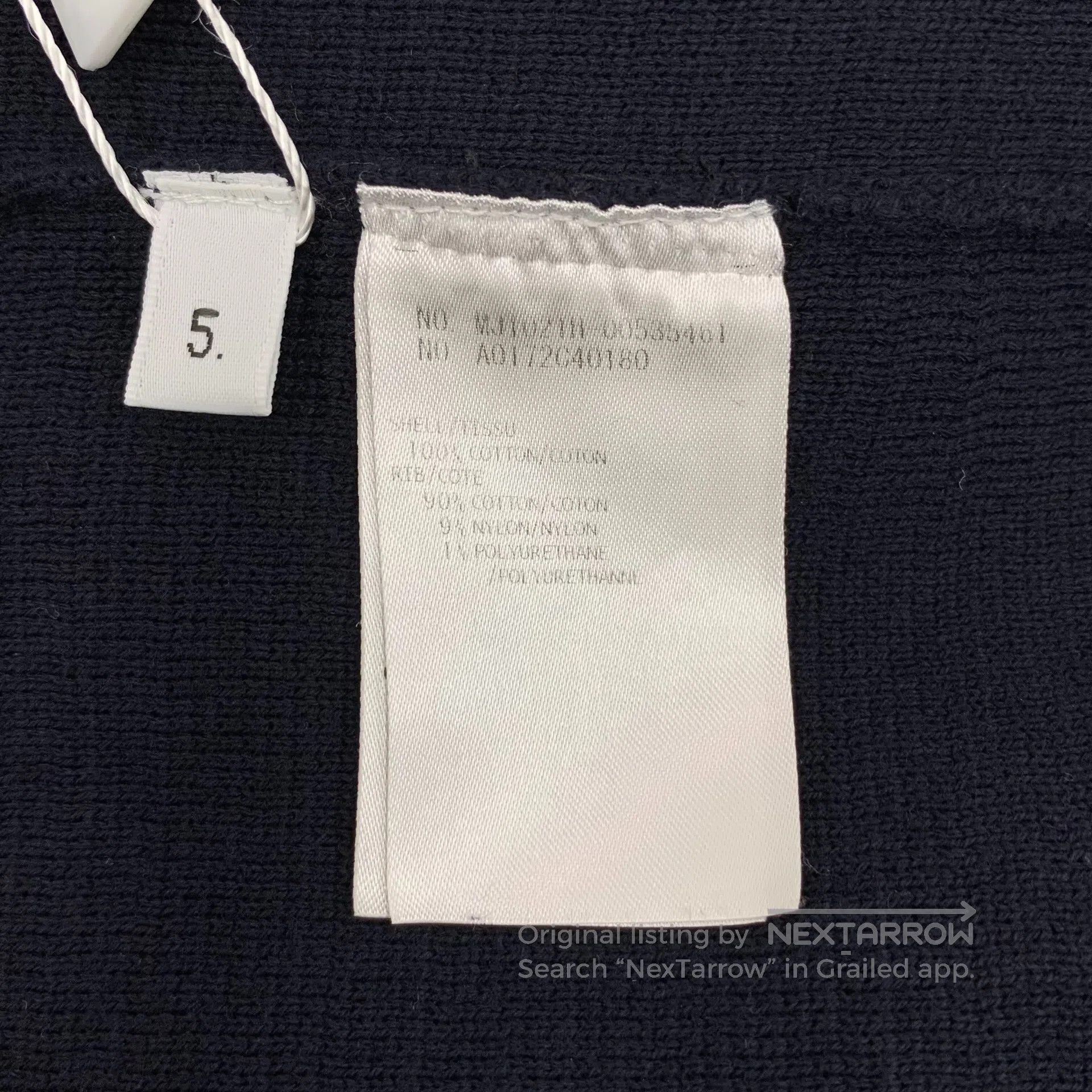 Thom Browne Thom Browne Dark blue classic four-bar cotton V-neck singl Size US XXL / EU 58 / 5 - 6 Thumbnail