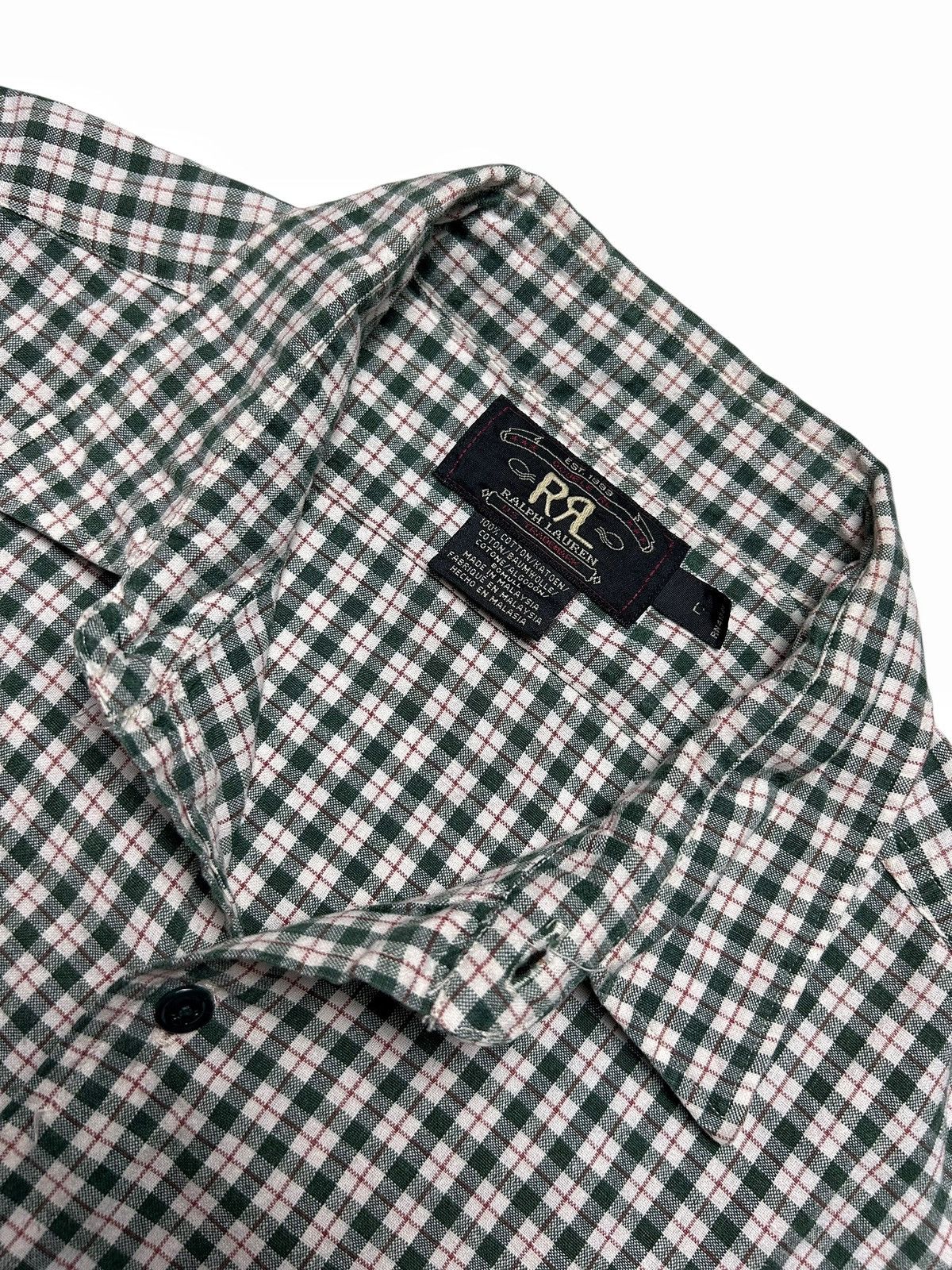 RRL Ralph Lauren Vintage RRL Double RL Mens Plaid Flannel Short Sleeve Size US XL / EU 56 / 4 - 6 Thumbnail