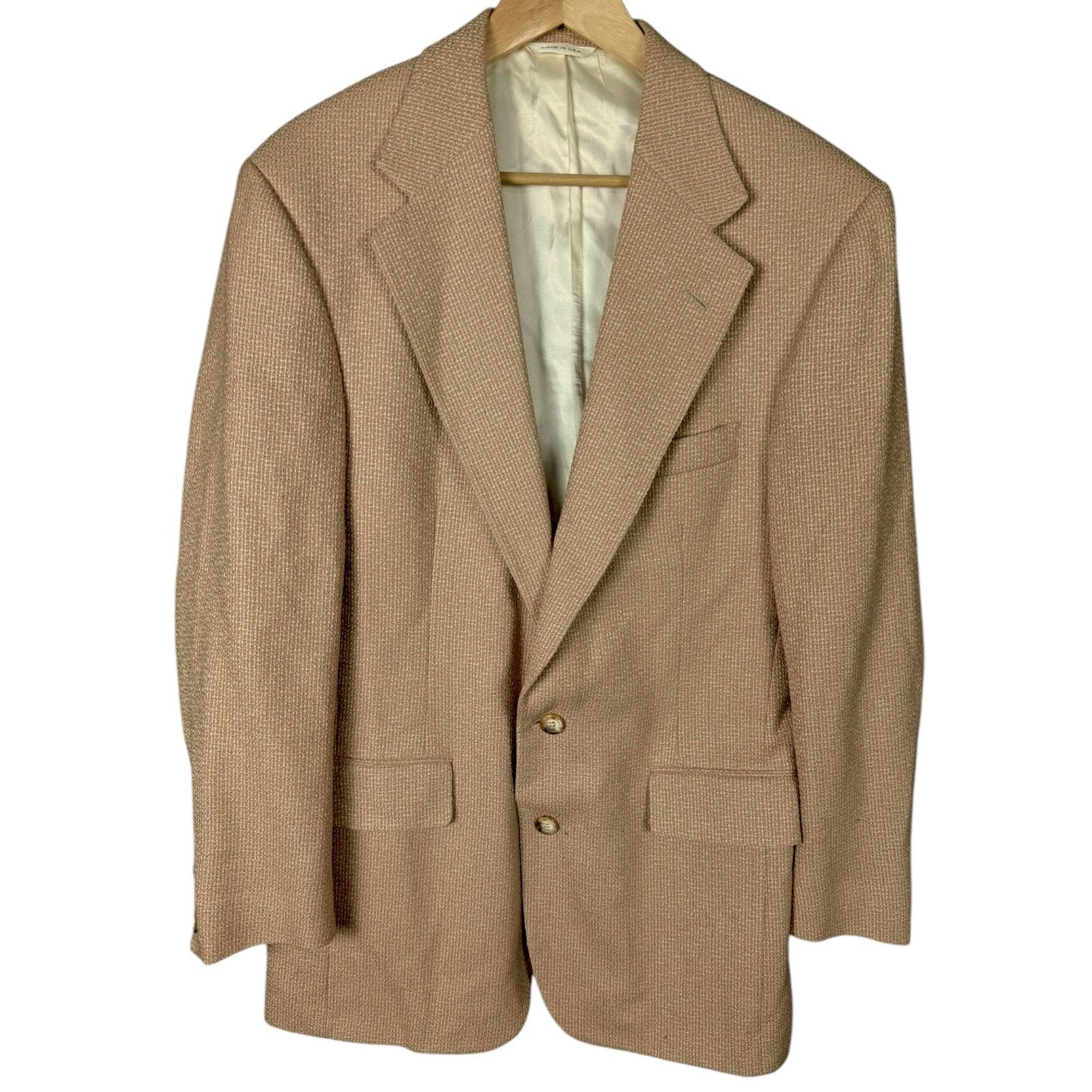 Polo Ralph Lauren Vintage 90s Polo University Club Mens 40R Wool Tweed Blazer Size 40R - 21 Thumbnail