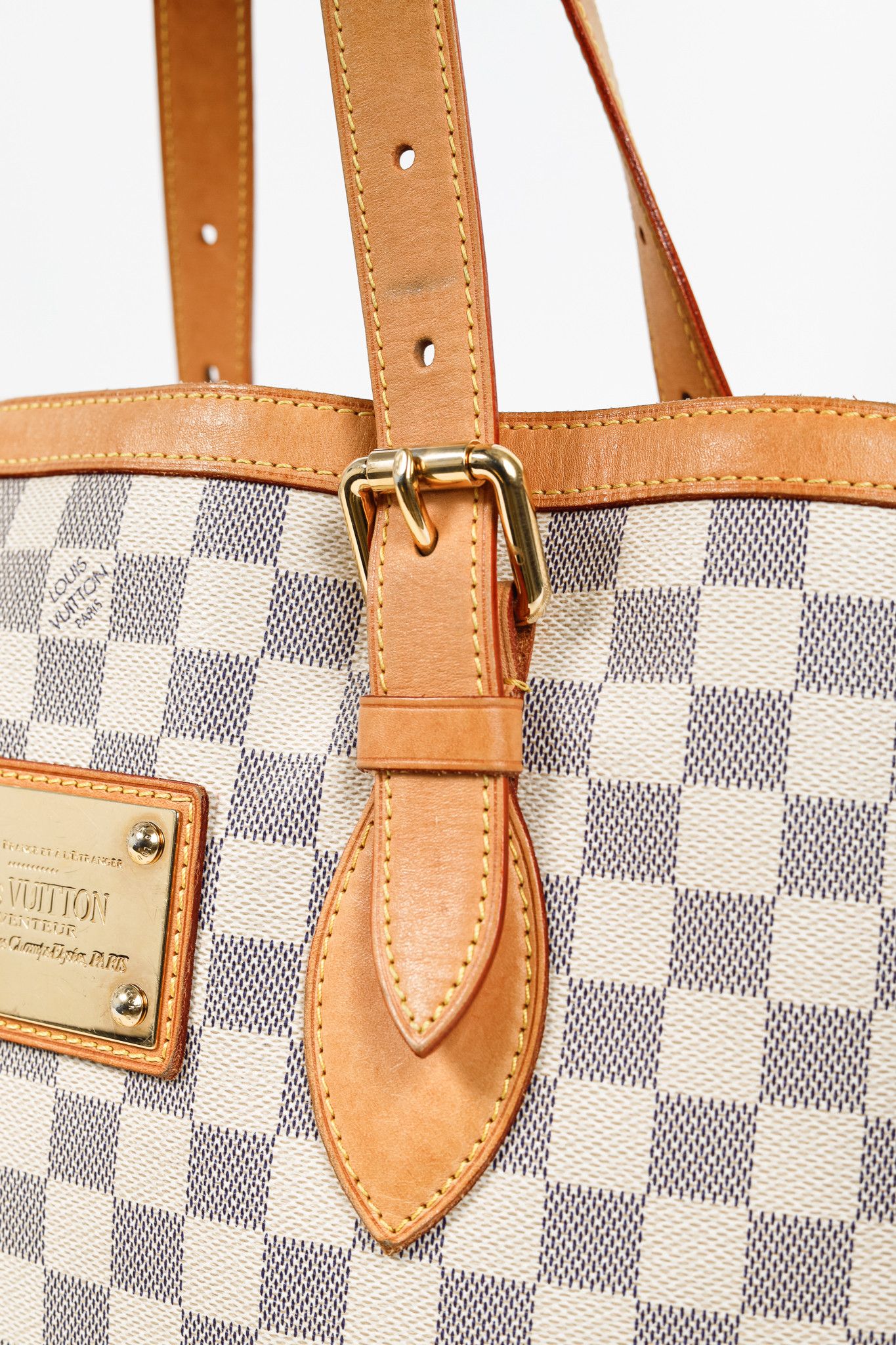 Louis Vuitton Louis Vuitton Hampstead MM Damier Azur Canvas Tote Size ONE SIZE - 8 Thumbnail