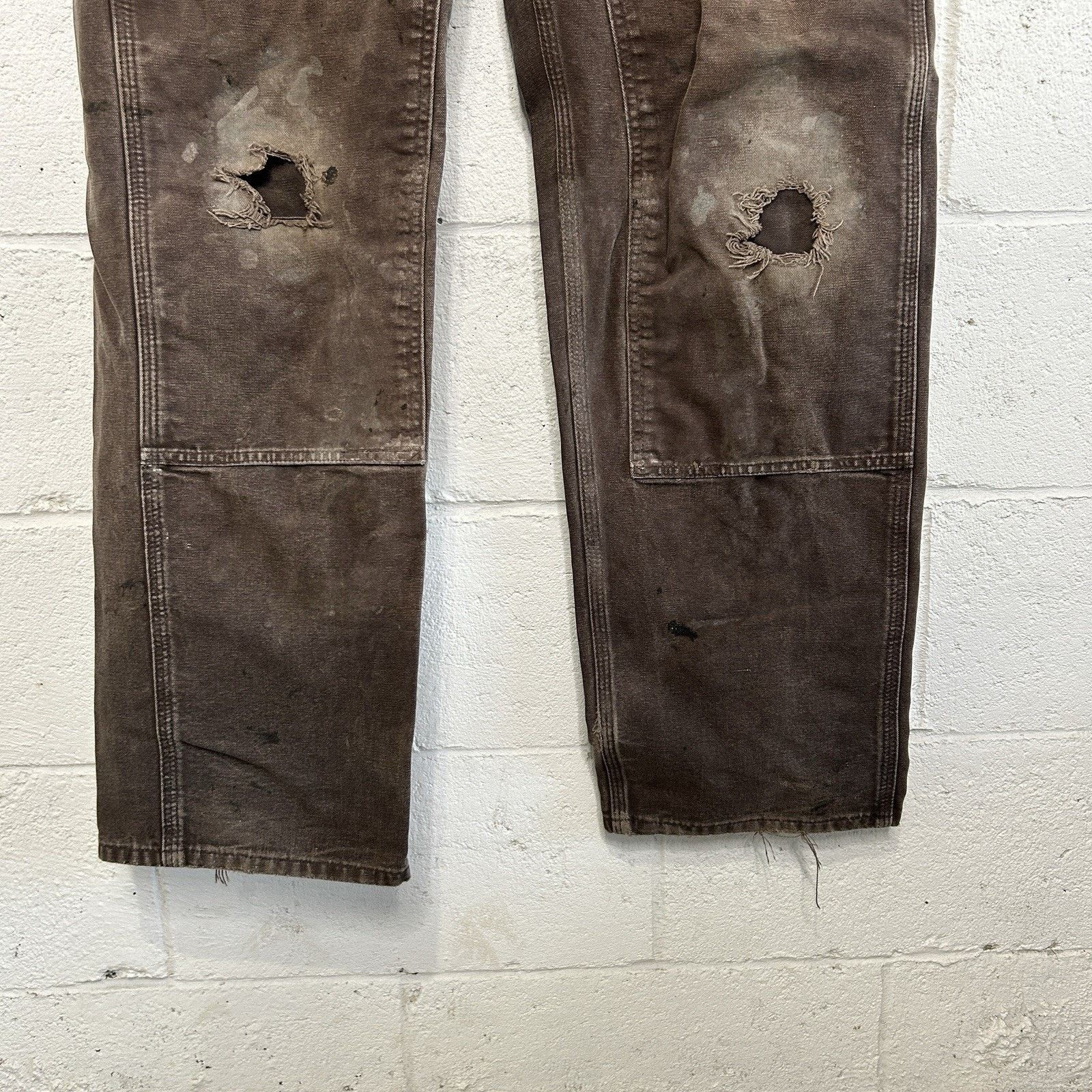 Carhartt Thrashed Carhartt DoubleKnee Pants “Dark Brown” B136 DKB Size US 36 / EU 52 - 4 Thumbnail