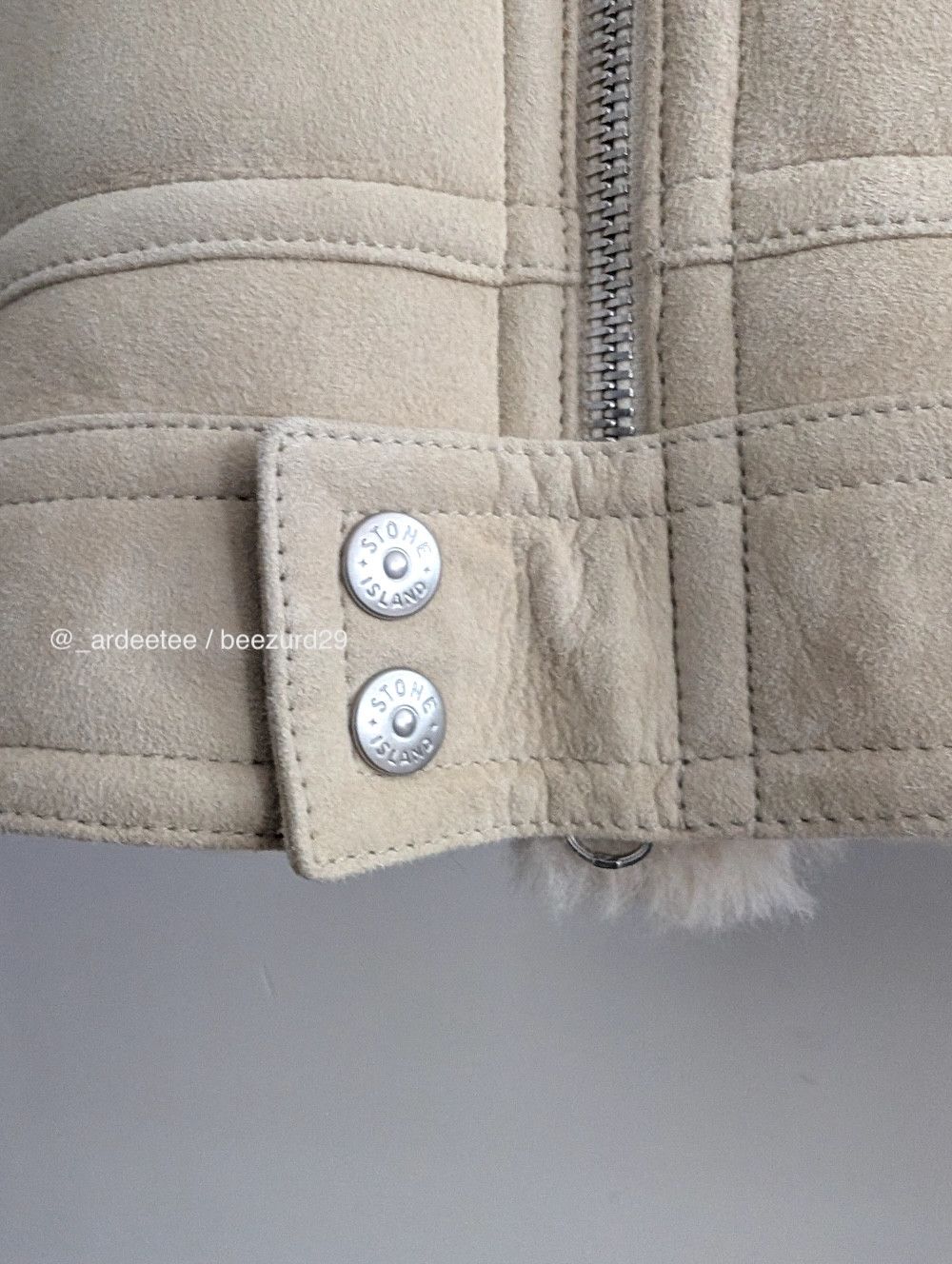 Stone Island $6K FULL SHEARLING SUEDE SHEEPSKIN LEATHER HOODED JACKET Size US L / EU 52-54 / 3 - 10 Thumbnail