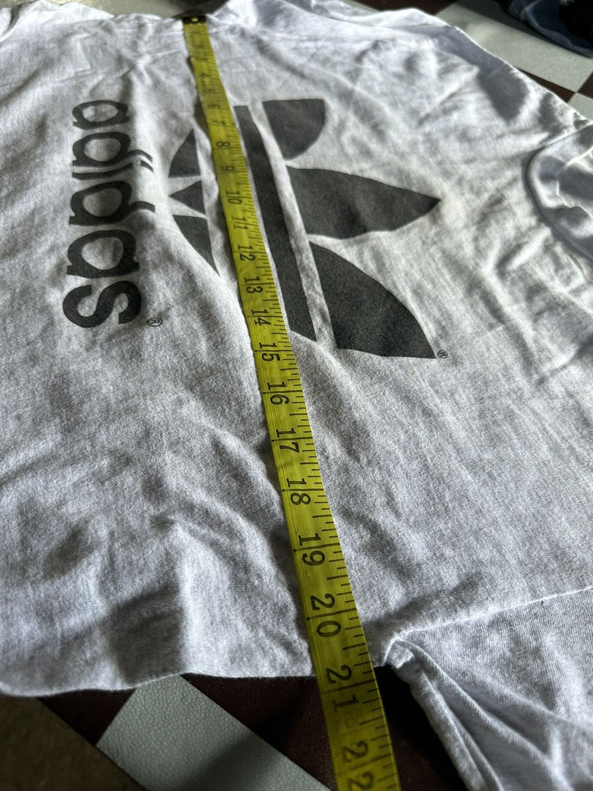 Vintage Vintage 90s Adidas mirror printed tshirt Size US L / EU 52-54 / 3 - 6 Thumbnail