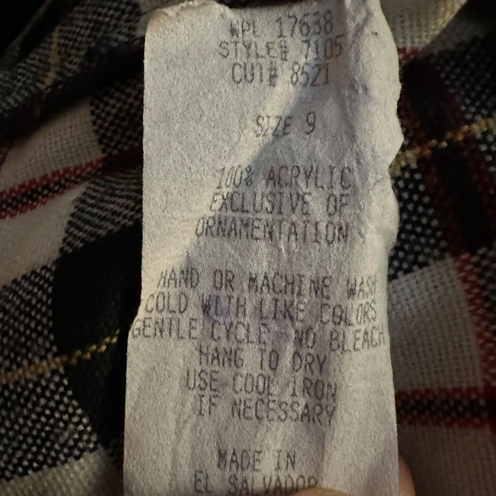 Vintage Vintage Plaid Pencil Skirt Size 28" / US 6 / IT 42 - 6 Thumbnail