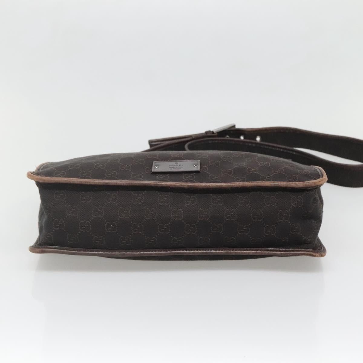 Gucci GUCCI GG Canvas Shoulder Bag Dark Brown Size ONE SIZE - 10 Thumbnail