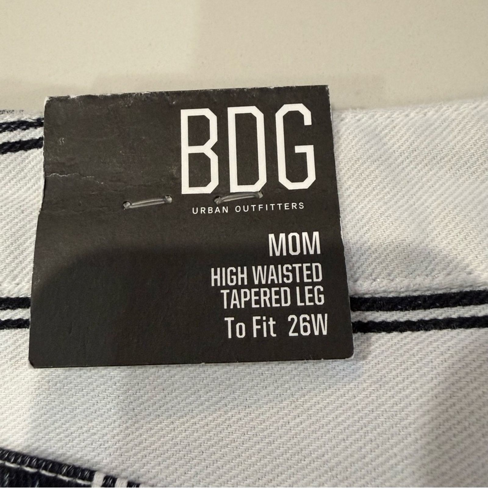Bdg BDG Urban Outfitters NWT Striped Mom Denim Jeans Womens 26 Size 26" / US 2 / IT 38 - 10 Thumbnail