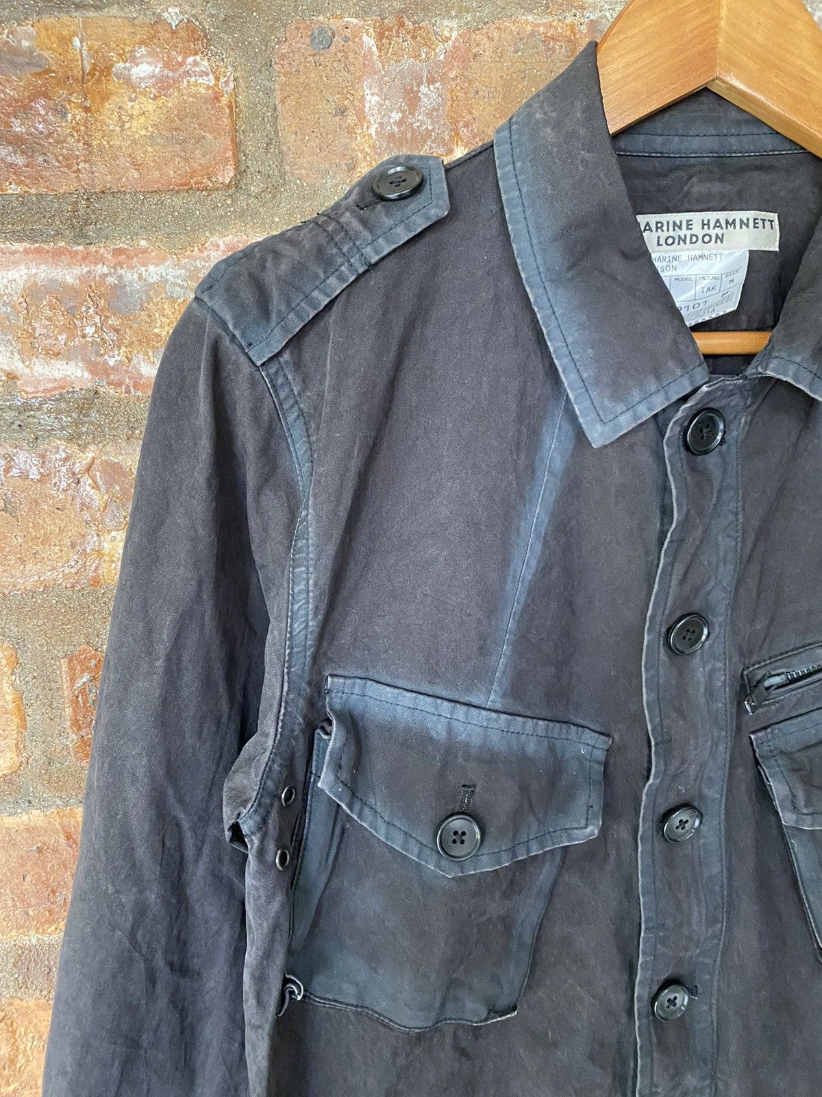 Katharine Hamnett London Vtg Katharine Hamnett Wax wash Multipocket jacket Size US S / EU 44-46 / 1 - 6 Thumbnail