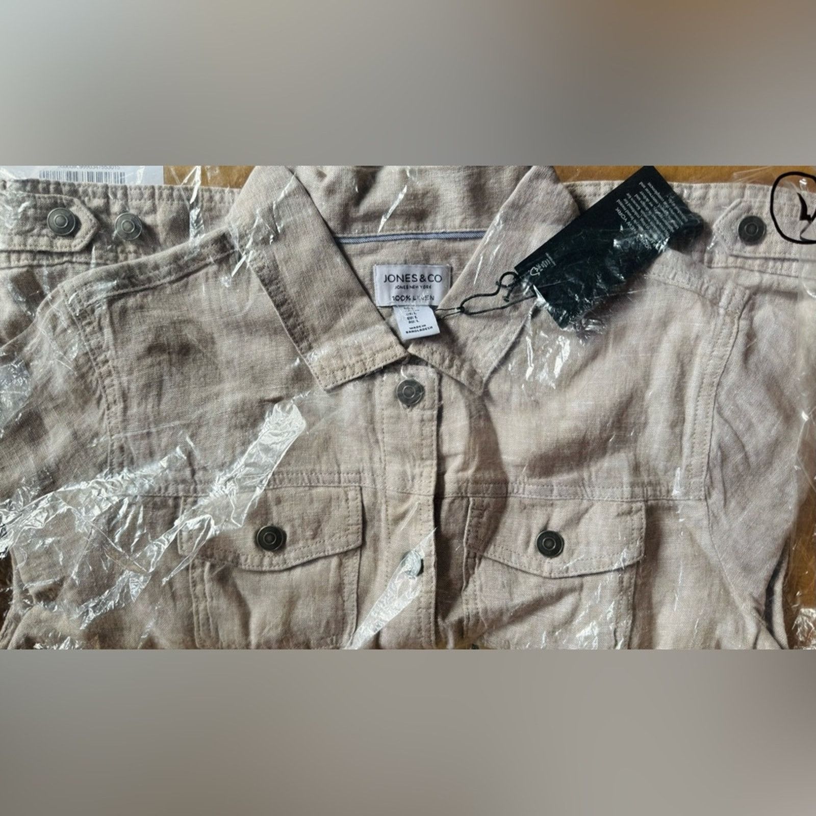 Jones New York 🎉LAST PIECE🎉JNY JONES NEW‎ YORK Linen Jean Jacket Size M / US 6-8 / IT 42-44 - 7 Thumbnail