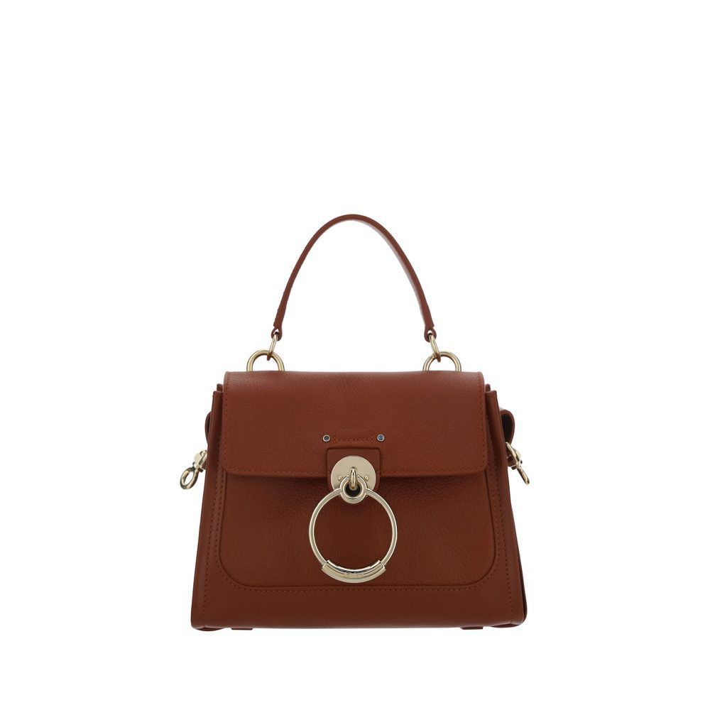 Chloé Brown Calf Leather Tess Handbag
