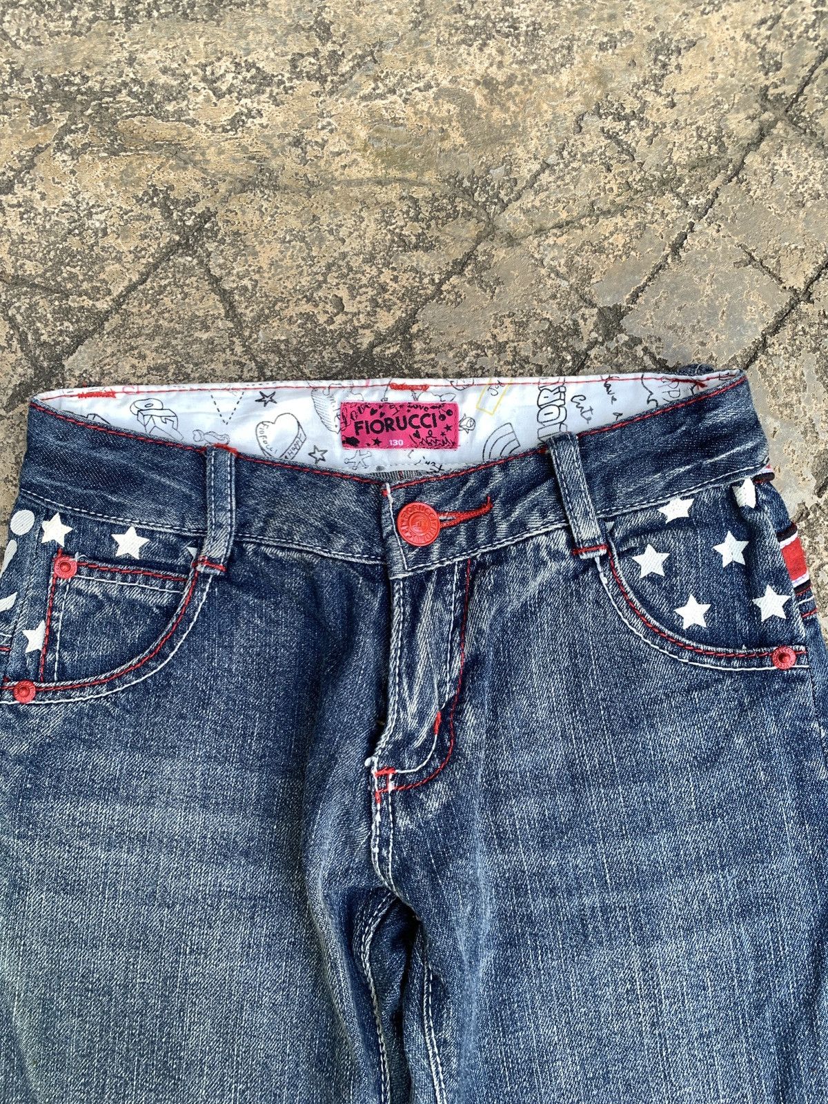 Fiorucci y2k Fiorucci Italy Stars Jeans Pants Size 24" / US 00 / IT 34 - 4 Thumbnail