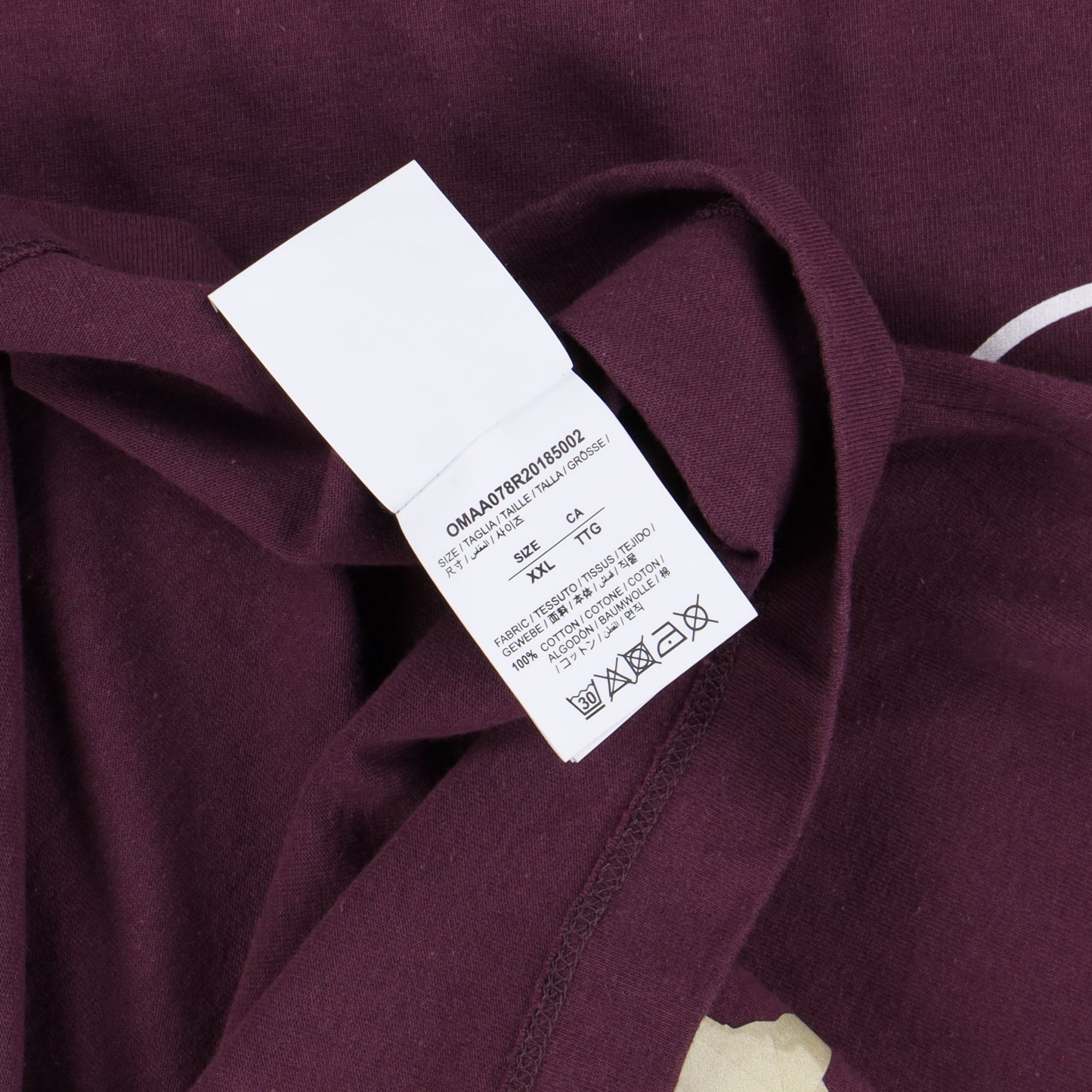 Off-White Purple Reconstructed Tape Arrows Logo T-Shirt Size US XXL / EU 58 / 5 - 4 Thumbnail