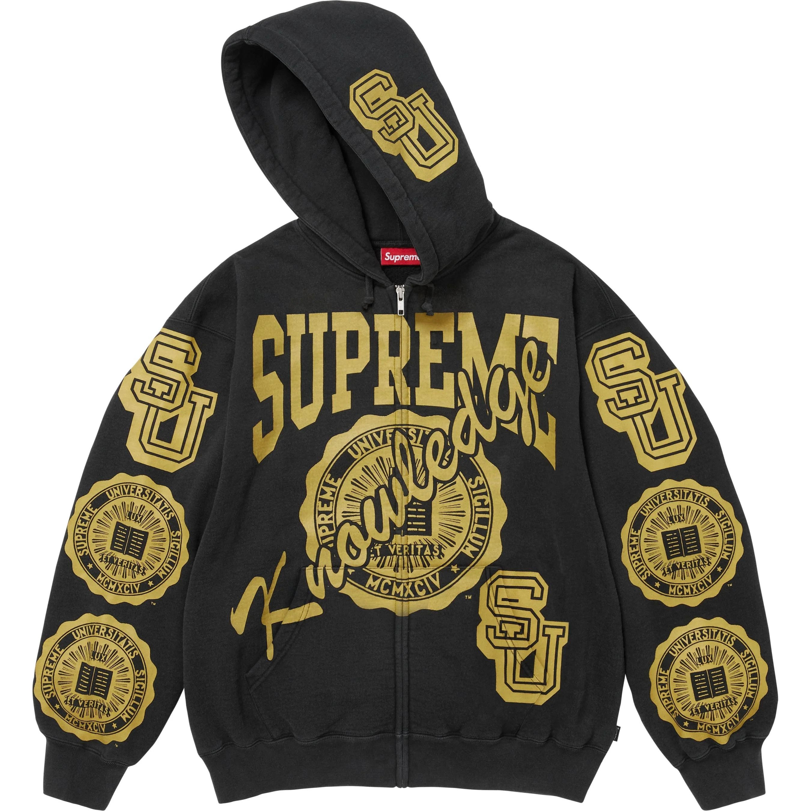 Supreme Supreme Knowledge Reigns Zip Up Hooded Sweatshirt Size US XXL / EU 58 / 5 - 1 Thumbnail