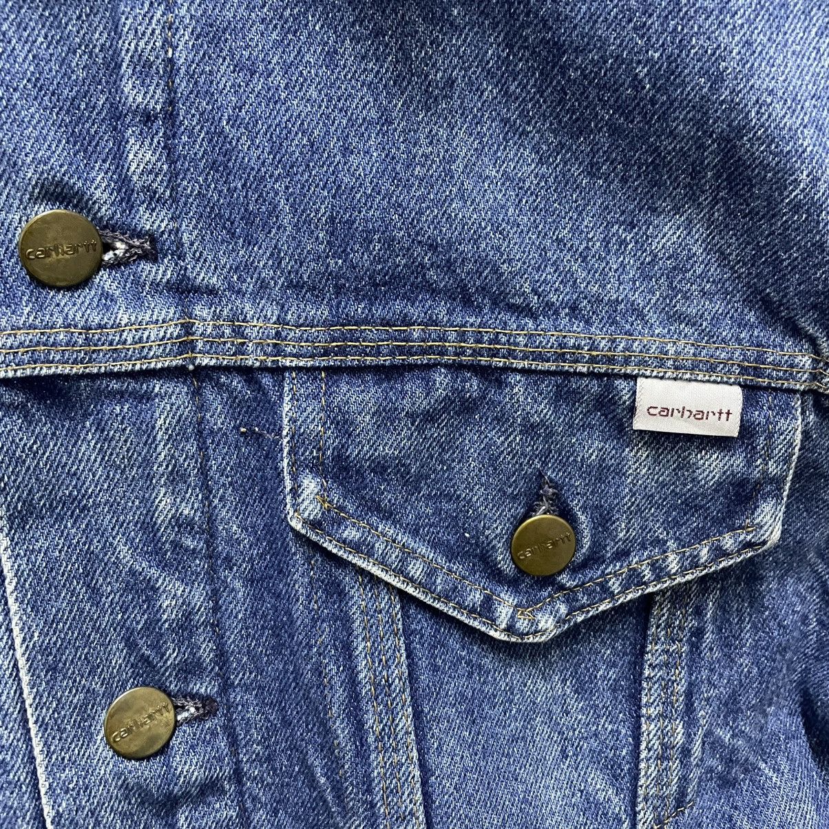 Carhartt 🇯🇵 VINTAGE CARHARTT LINED BLANKET DENIM TRUCKER JACKET Size US S / EU 44-46 / 1 - 6 Thumbnail