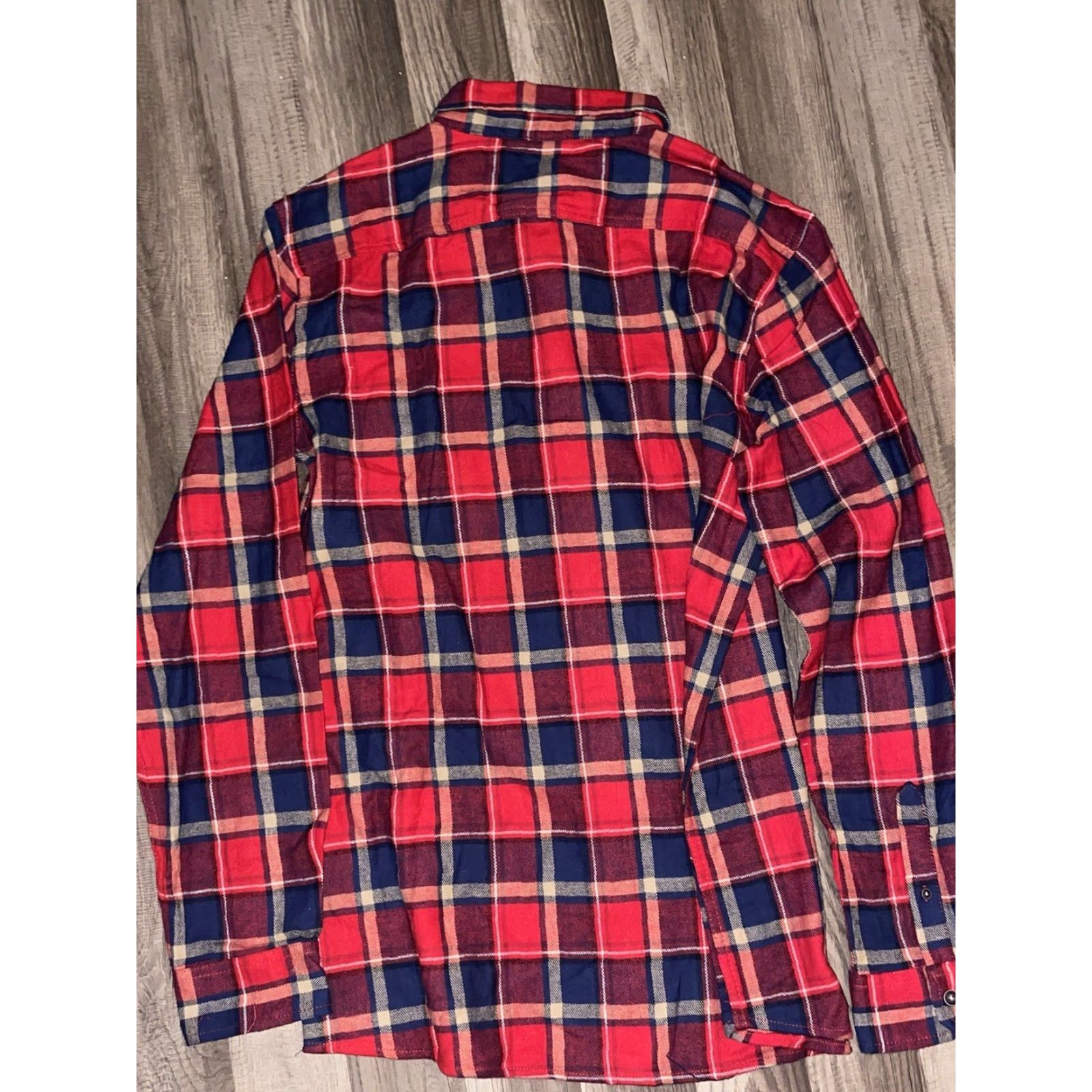 Lee Lee Flannel Shirt XL Red Black Plaid Button Up Outdoor Work Mens X-Large Regular Cotton Button-Up Shirt Size US XL / EU 56 / 4 - 5 Thumbnail
