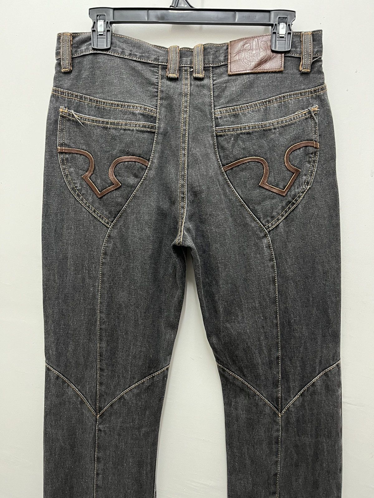 Japanese Brand Vintage Obelisk Custom Leather Denim Size US 31 - 5 Thumbnail