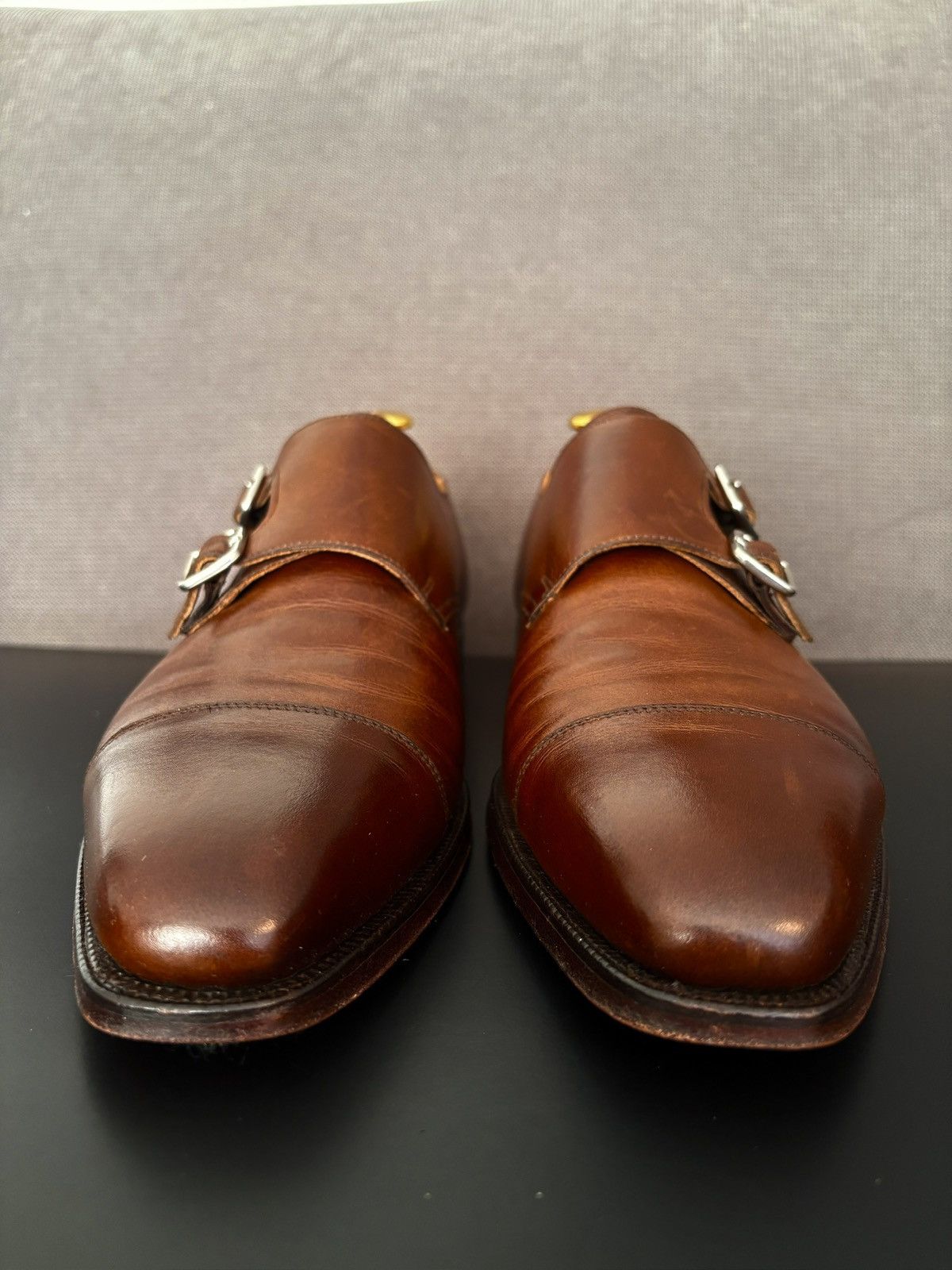 Crockett & Jones Crockett & Jones Lowndes Double Monk Dark Brown Calf 7UK Size US 7 / EU 40 - 4 Thumbnail
