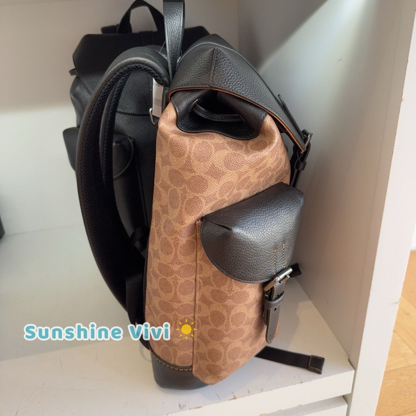Coach NWT Coach CW211 Warner Tan Large Backpack QB/Tan/Black Size ONE SIZE - 7 Thumbnail