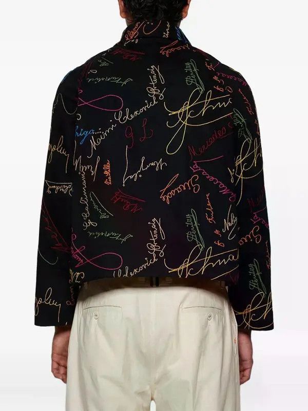 Bode o1mle0226 Signature Scrawl Jacket in Black Size US M / EU 48-50 / 2 - 5 Thumbnail