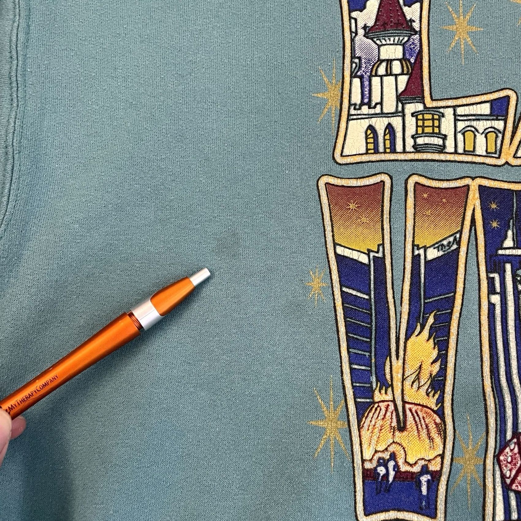 Hanes VINTAGE Las Vegas Sweatshirt Adult Medium Blue Crewneck Nevada Art 90s Y2K Mens Size US M / EU 48-50 / 2 - 2 Thumbnail