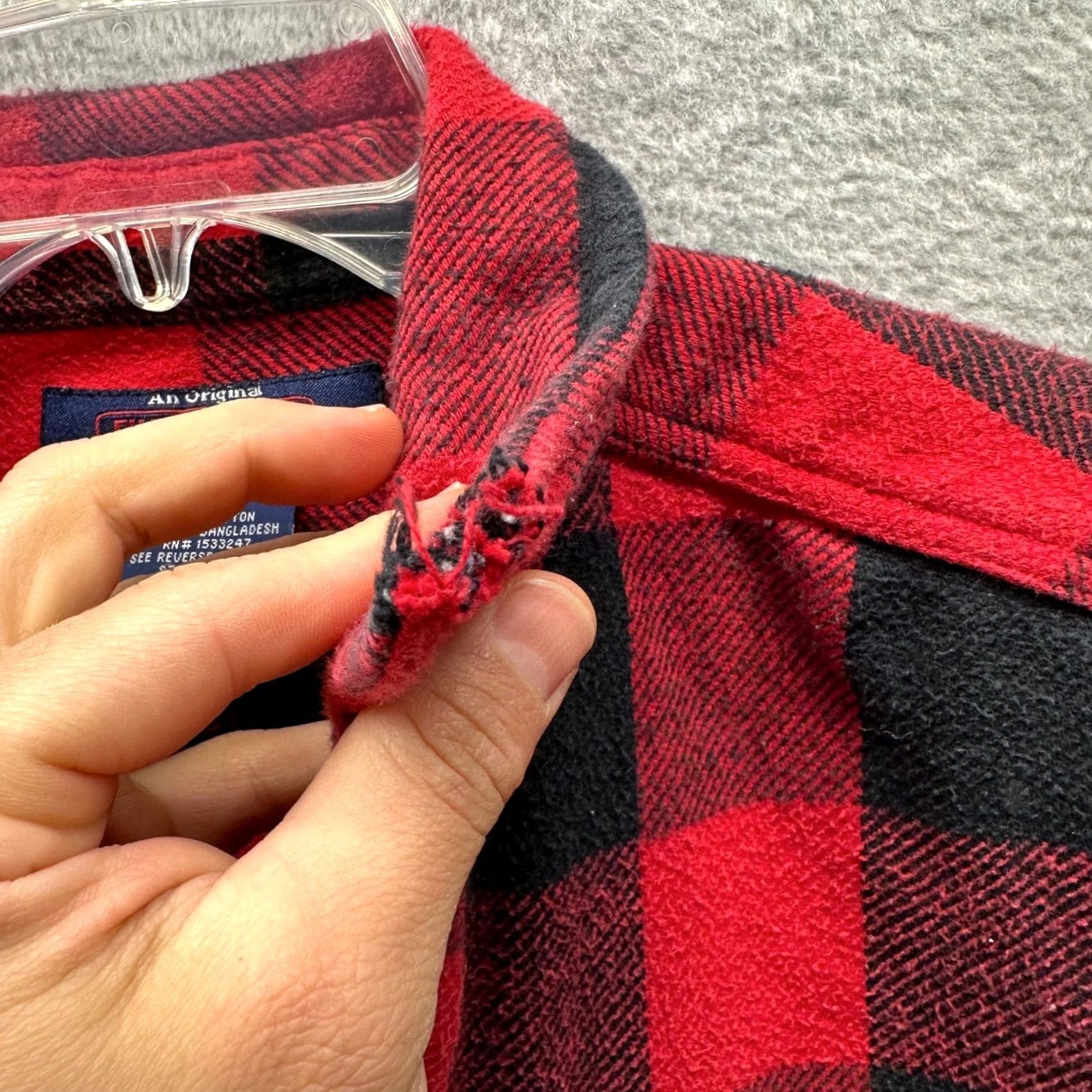 Vintage Five Brothers Flannel Shirt Adult Large Red Black Heavy Cotton Mens Work 80s Size US L / EU 52-54 / 3 - 5 Thumbnail