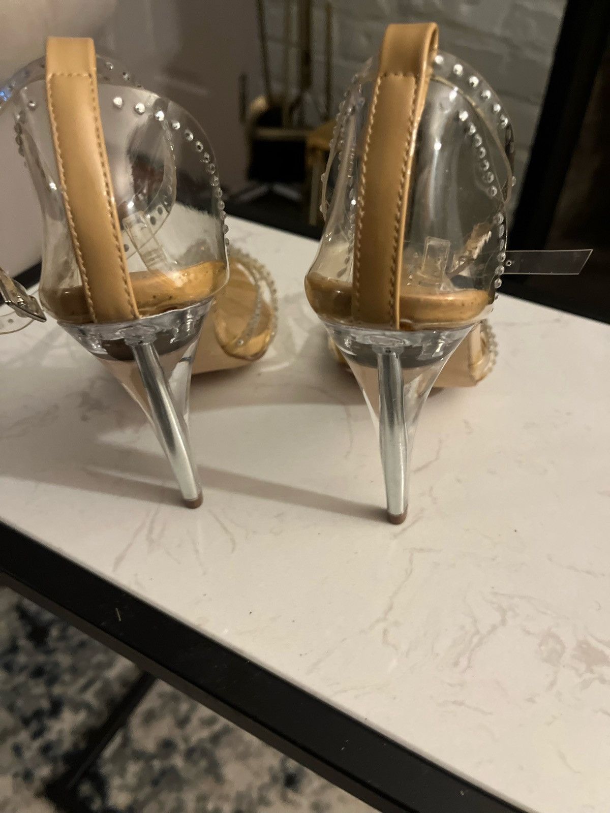 Other Elegant Clear Stiletto Heels Size US 6.5 / IT 36.5 - 2 Thumbnail
