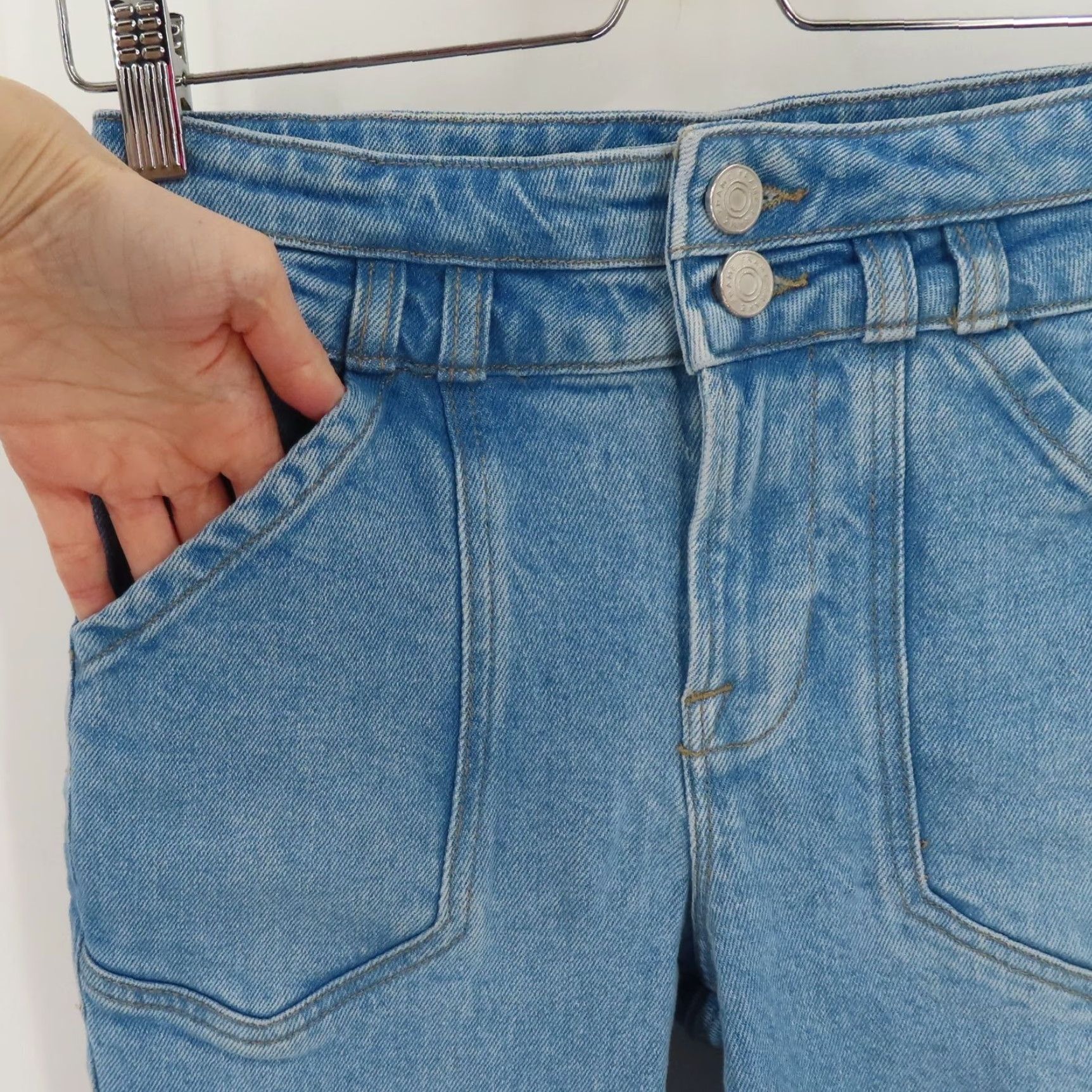 Frame Frame Jeans Womens 26 Caye Double Button Mid Rise Flare Denim Blue Jeans 5-Pocket Design Regular Cotton Blend Denim Frame Caye Style Flared Vintage No Size 26" / US 2 / IT 38 - 3 Thumbnail