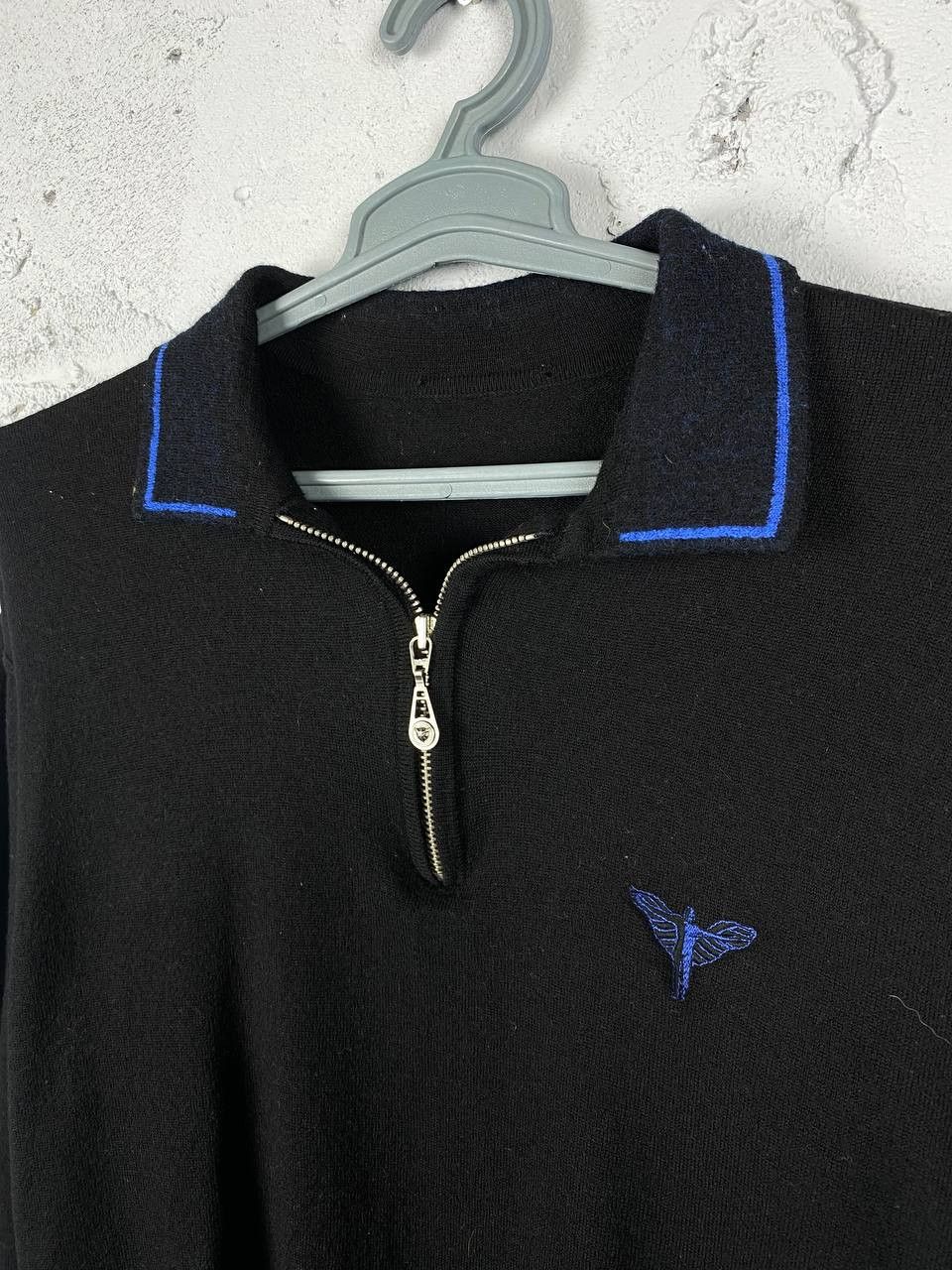 Carlo Colucci × Vintage Vintage Carlo Colucci Wool Polo Sweatshirt Size US L / EU 52-54 / 3 - 3 Thumbnail