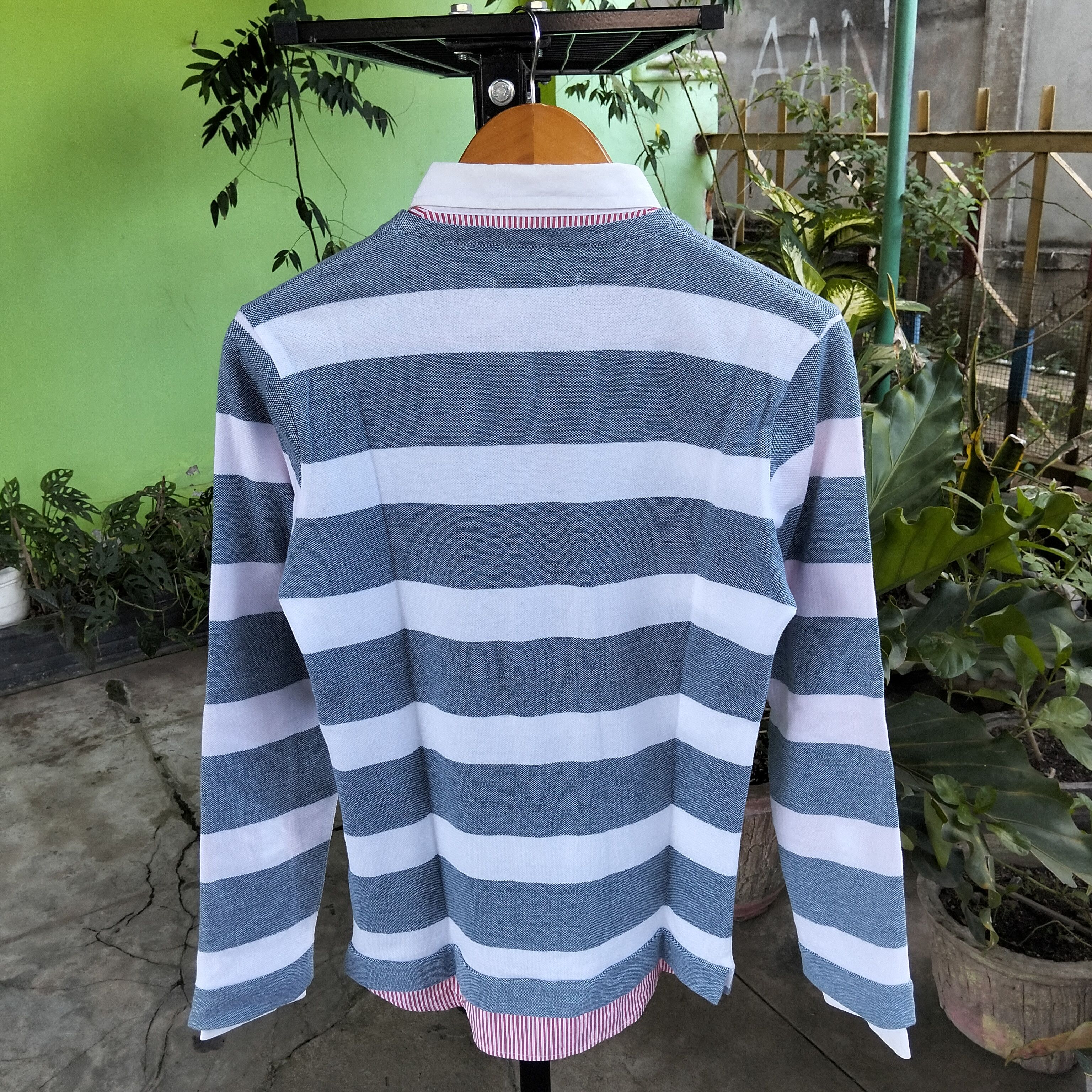 Katharine Hamnett London Katharine Hamnett London Stripe Double Layer Long Sleeve Tee Size US S / EU 44-46 / 1 - 6 Thumbnail