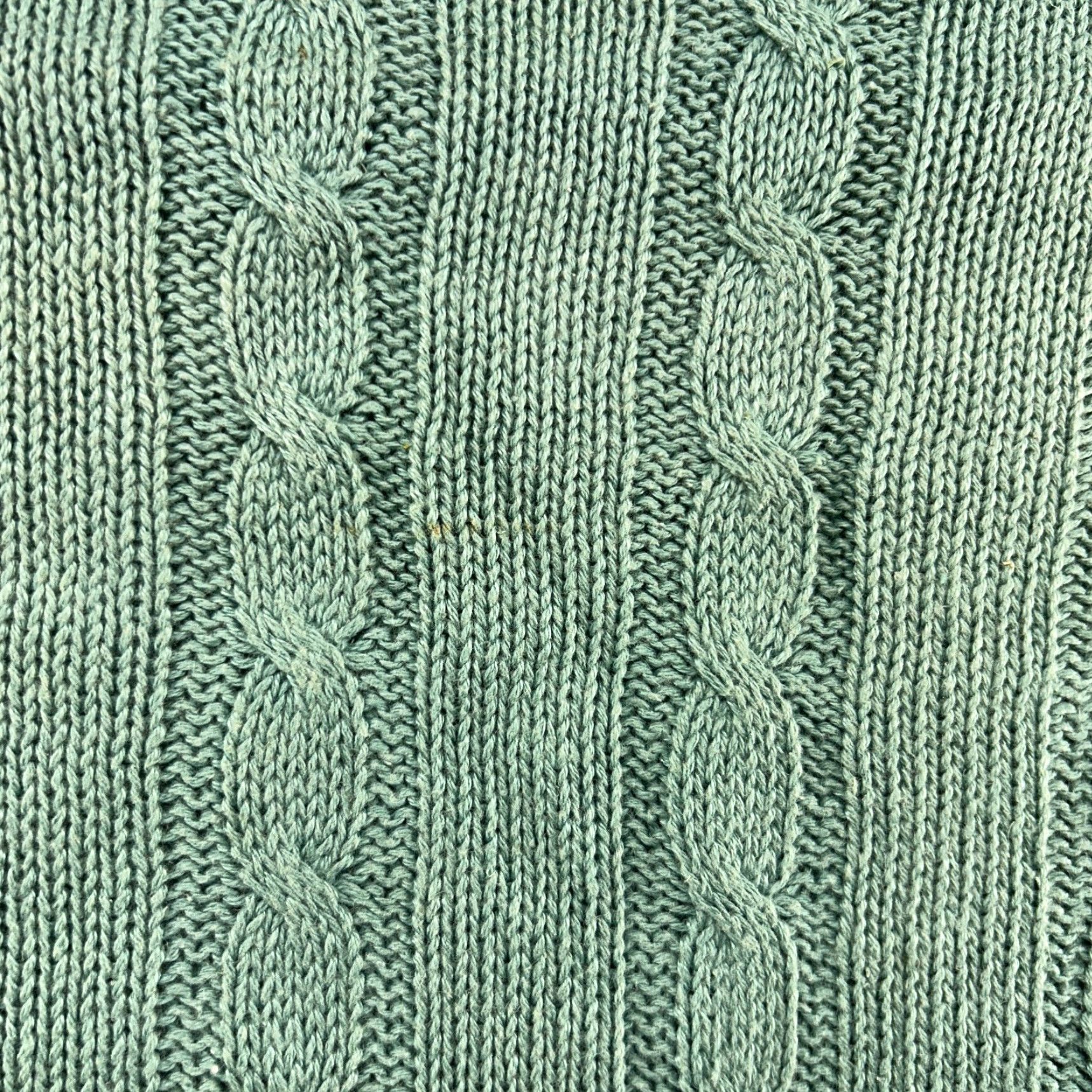 Cos VINTAGE COSI Sweater Womens L Green Pullover Cable Knit V Neck 90s Fall Winter Spring Casual Womens Size L / US 10 / IT 46 - 6 Thumbnail