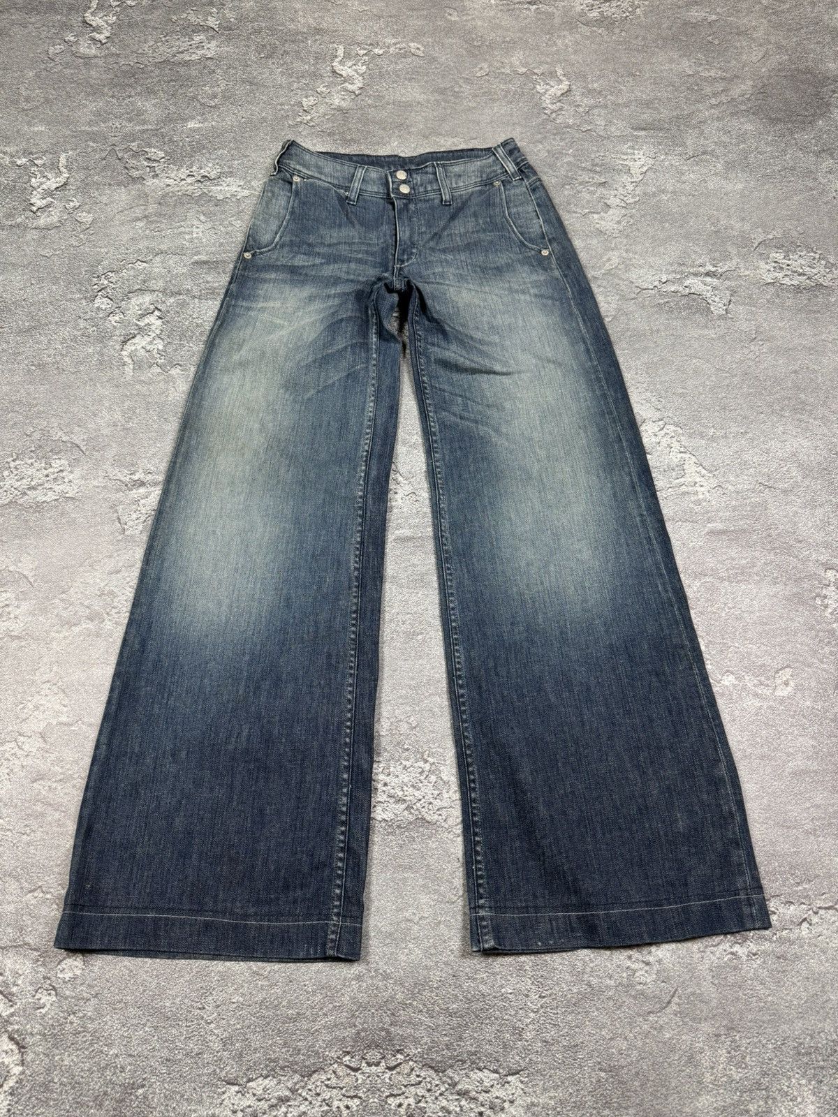 If Six Was Nine Y2K 2000s Levis Engineer Flared Bootcut Washed Jeans Size 28 Size US 28 / EU 44 - 4 Thumbnail
