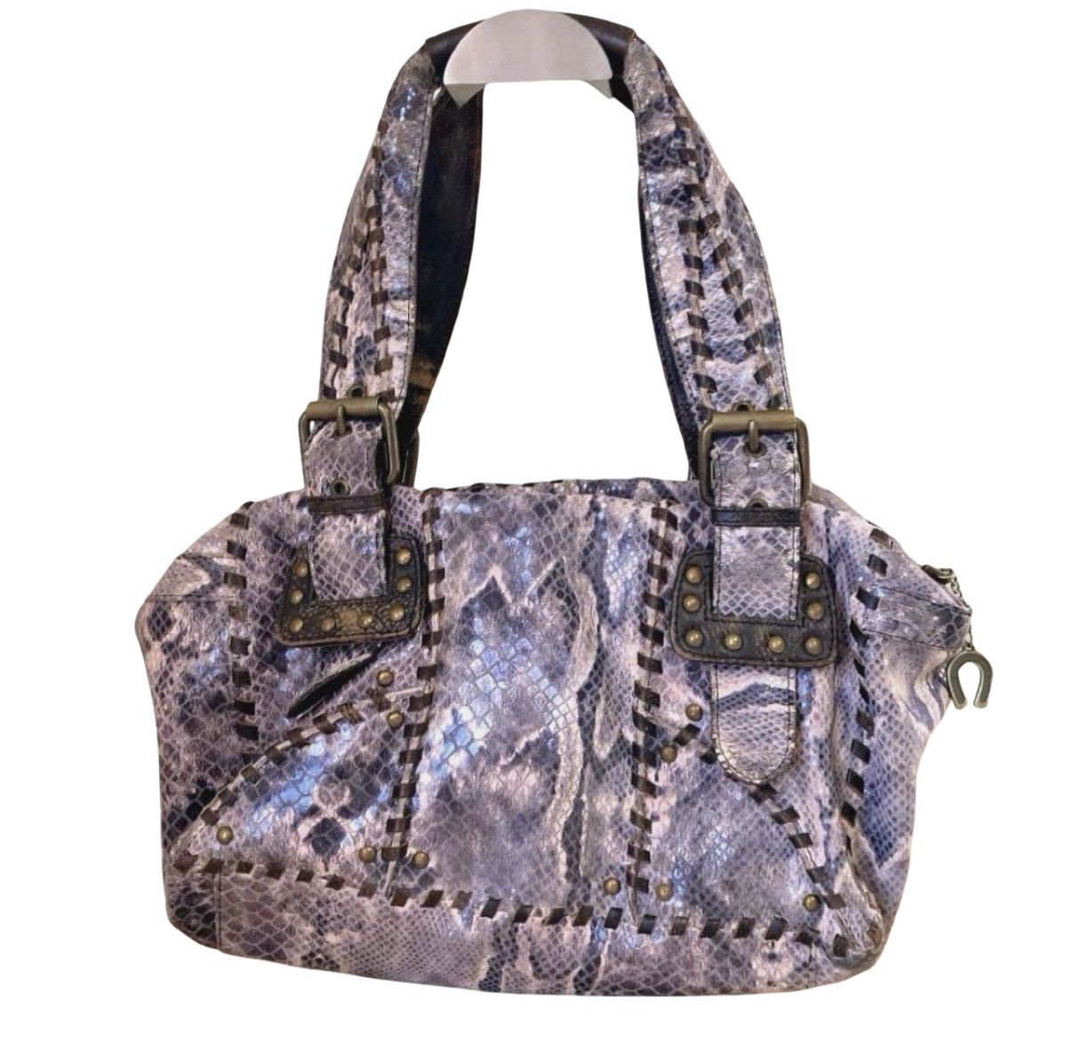 Betsey Johnson Betsey Johnson Y2K Archive Python Print Studded Tote Bag Size ONE SIZE - 1 Thumbnail