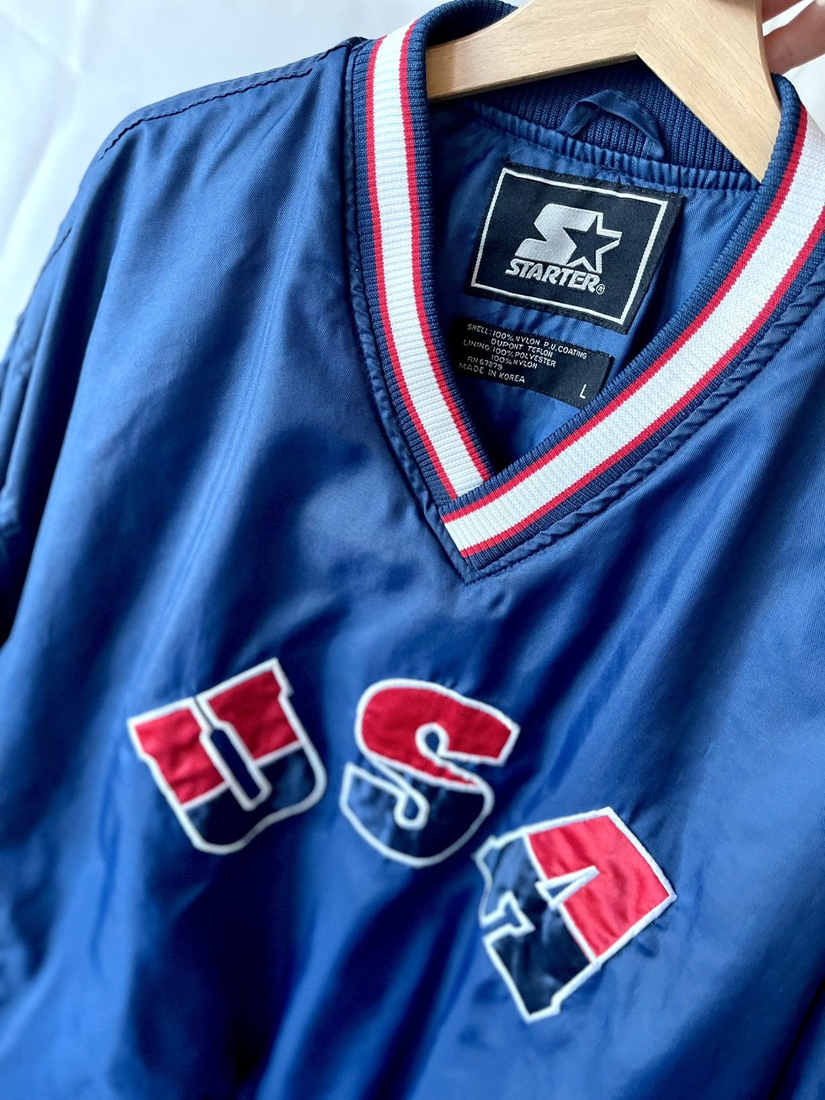 Starter Sweatshirt jacket vintage 90s. L Starter blue windbreaker Size US L / EU 52-54 / 3 - 6 Thumbnail