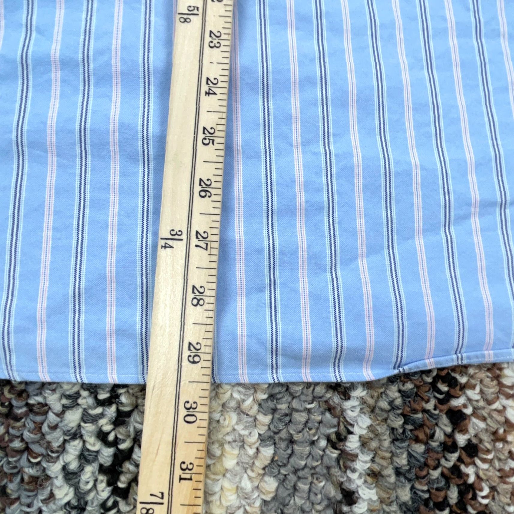 Ralph Lauren Ralph Lauren Shirt Men 16.5 34 Blue Pink Striped Button-Up Oxford Cloth Dress L Mens Size 42R - 7 Thumbnail