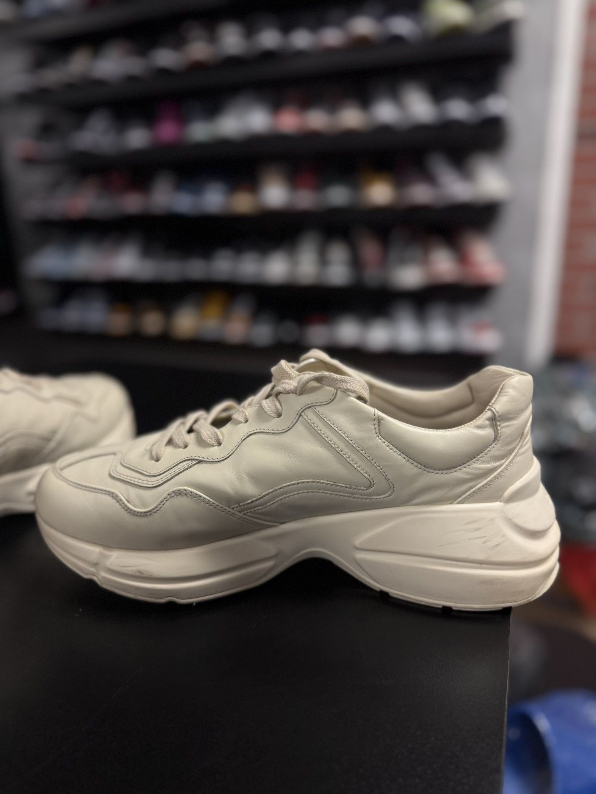Gucci Gucci Classic Logo Rhyton Sneakers Size 8.5G/9M Size US 8.5 / EU 41-42 - 11 Thumbnail