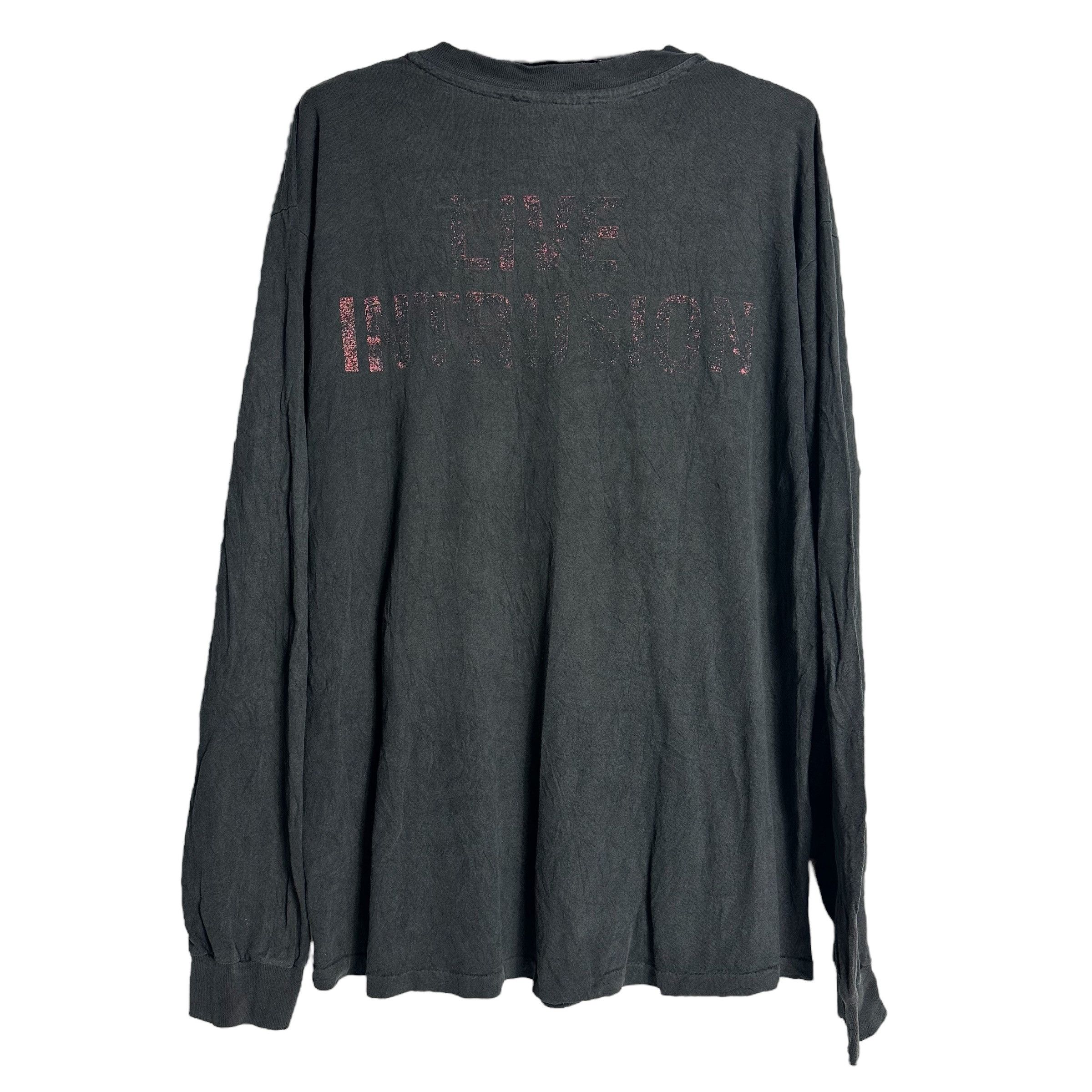 Band Tees 🔥RARE🔥Vintage Slayer Live Intrusion Long Sleeve T-shirt Size US XL / EU 56 / 4 - 4 Thumbnail