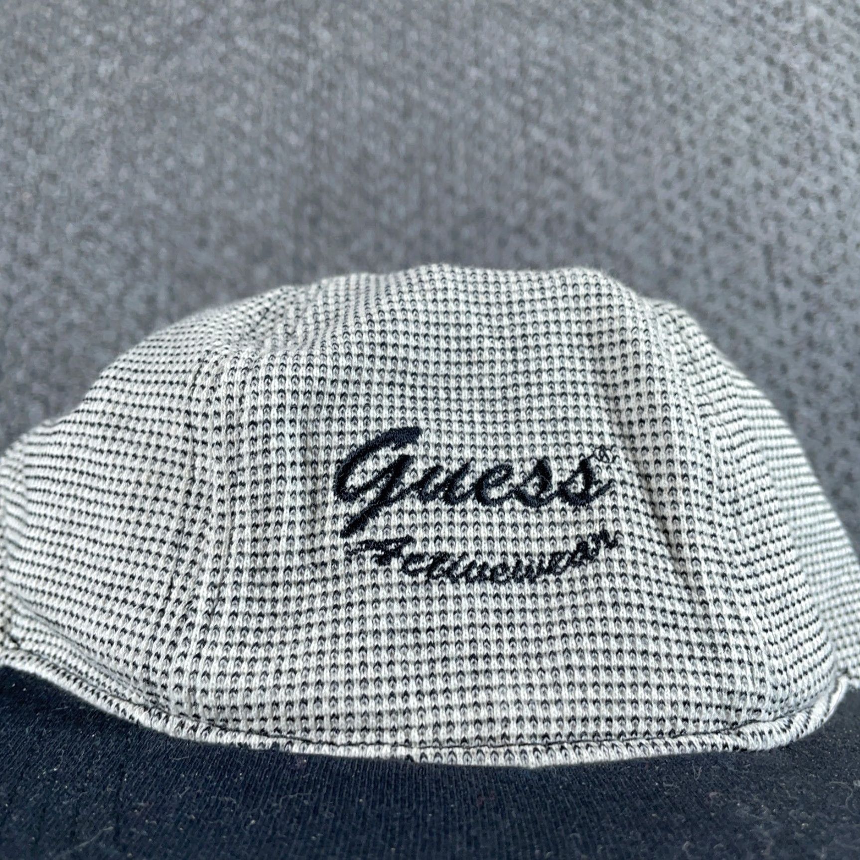 Guess VINTAGE GUESS Activewear Snapback Dad Hat Adult One Size Gray Textured Cotton Cap Mens Size ONE SIZE - 2 Thumbnail